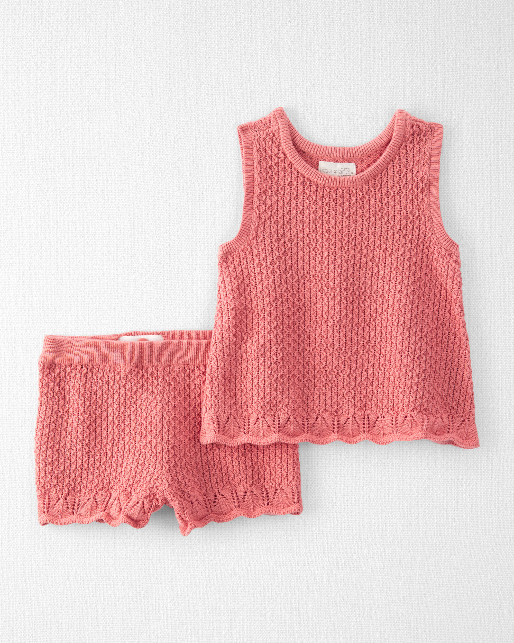 Toddler 2-Piece Organic Cotton Crotchet Knit Set