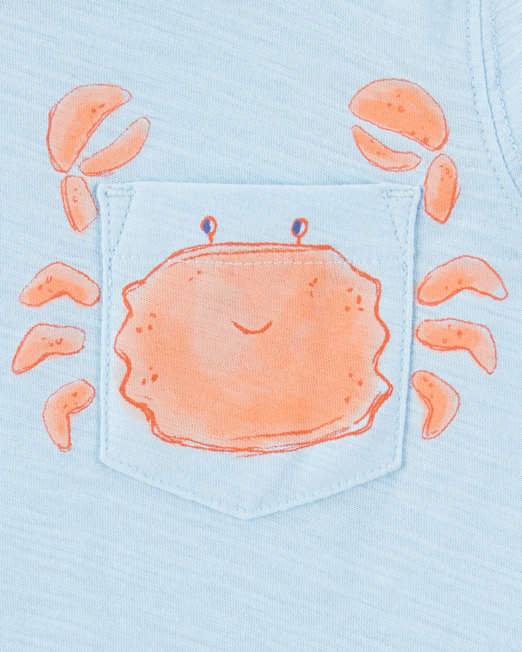 Baby 2-Piece  Crab Short Set - Blue/Orange