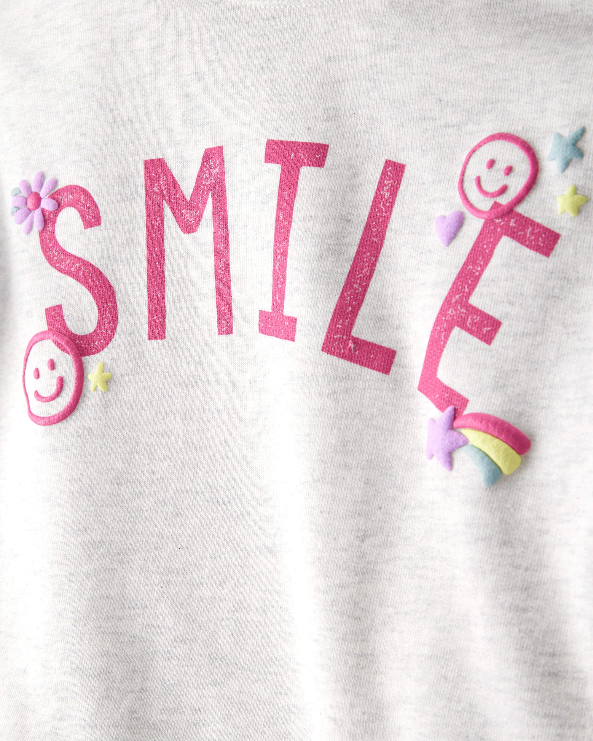 Toddler Girl Smile French Terry Long-Sleeve Top & Skirt Set