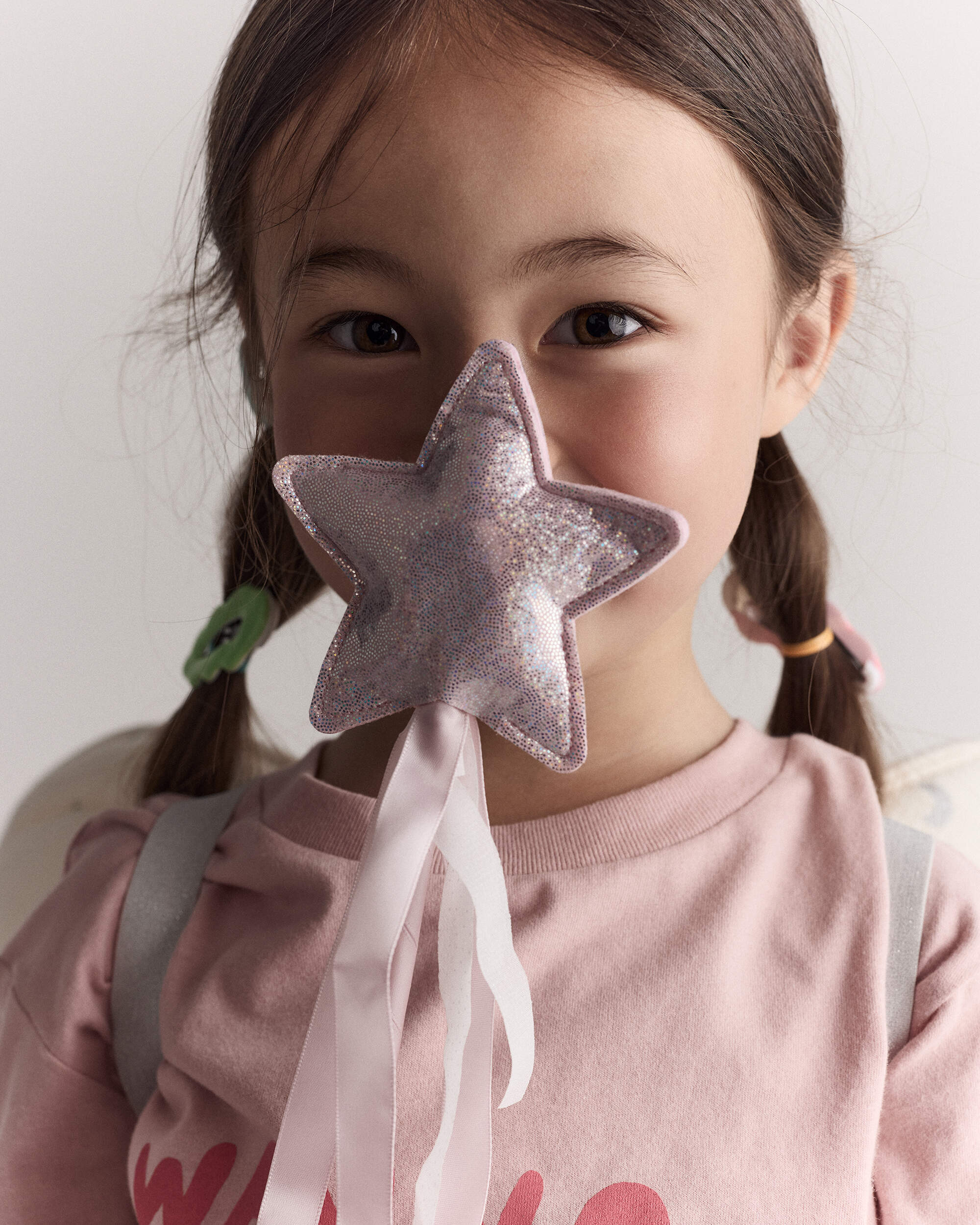 Toddler Girl 2-Pack Glitter Crown & Wand Set - Pink