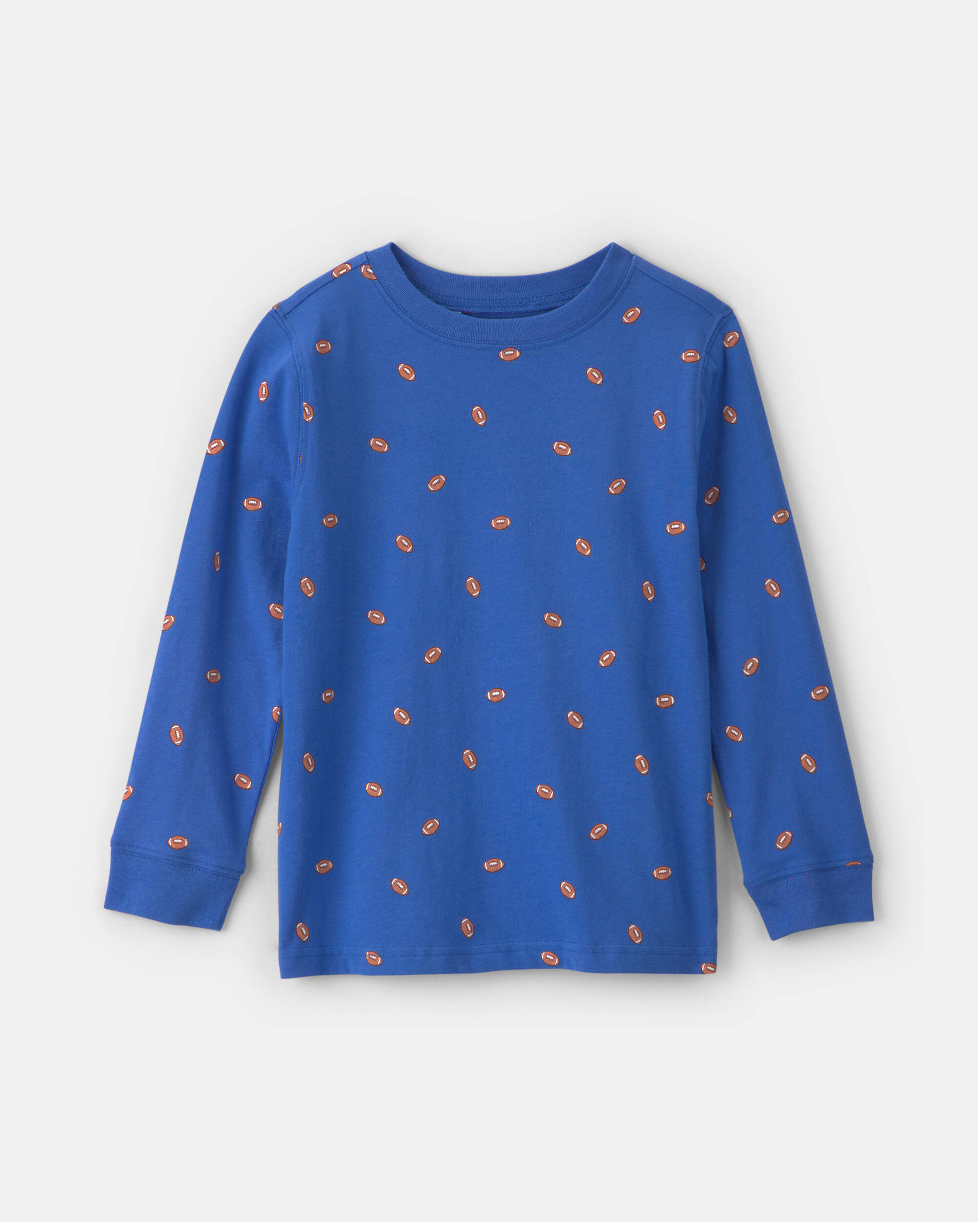 Boys Football Long-Sleeve T-Shirt - Blue