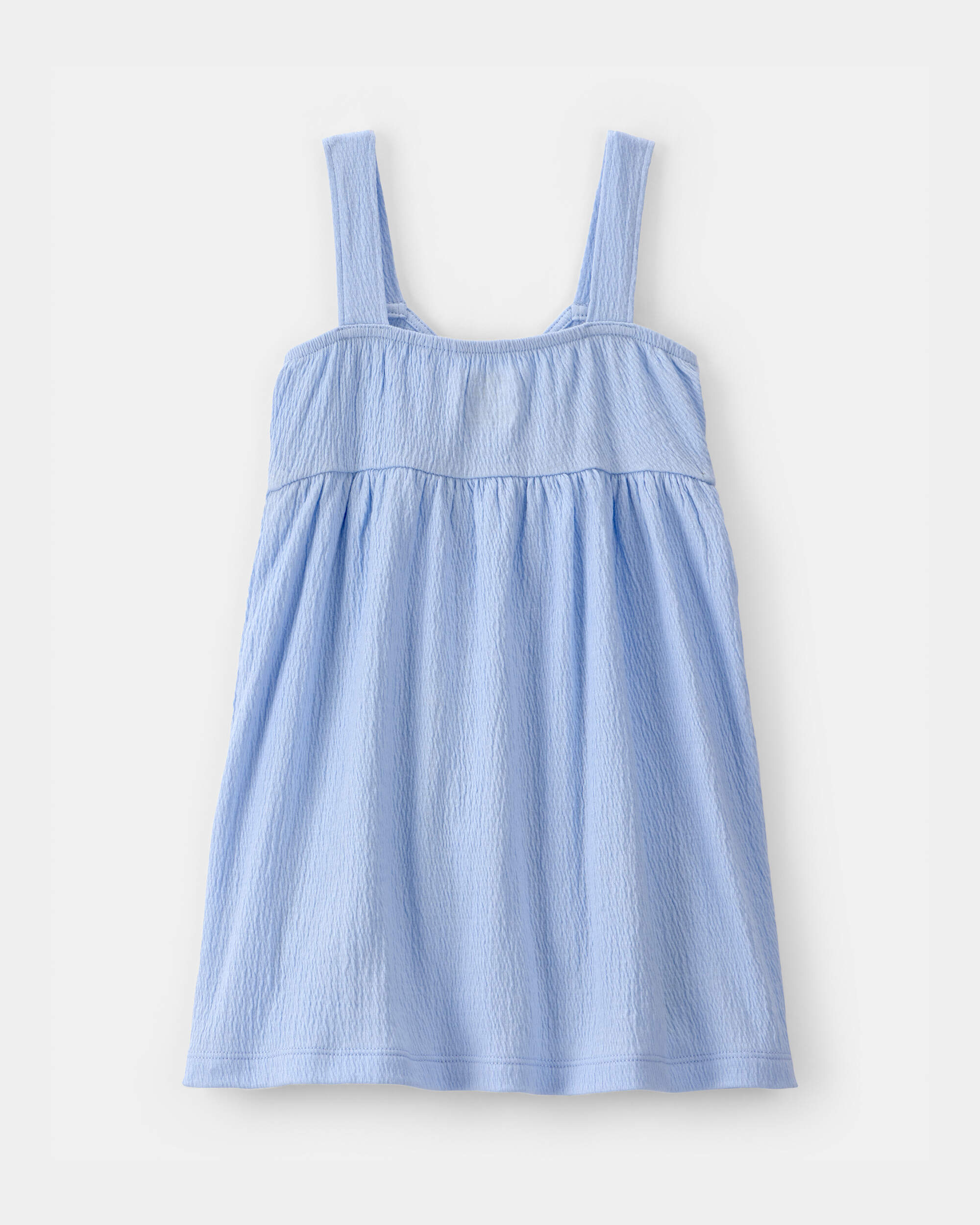 Toddler Girl Scenic Beach Sleeveless Dress - Blue