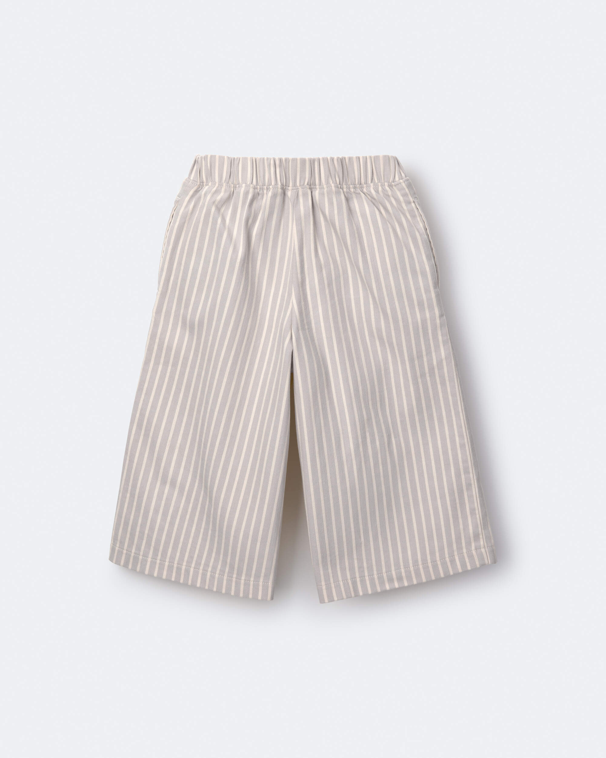 Toddler Girl Sailor Pant Stripes - Cream/Grey