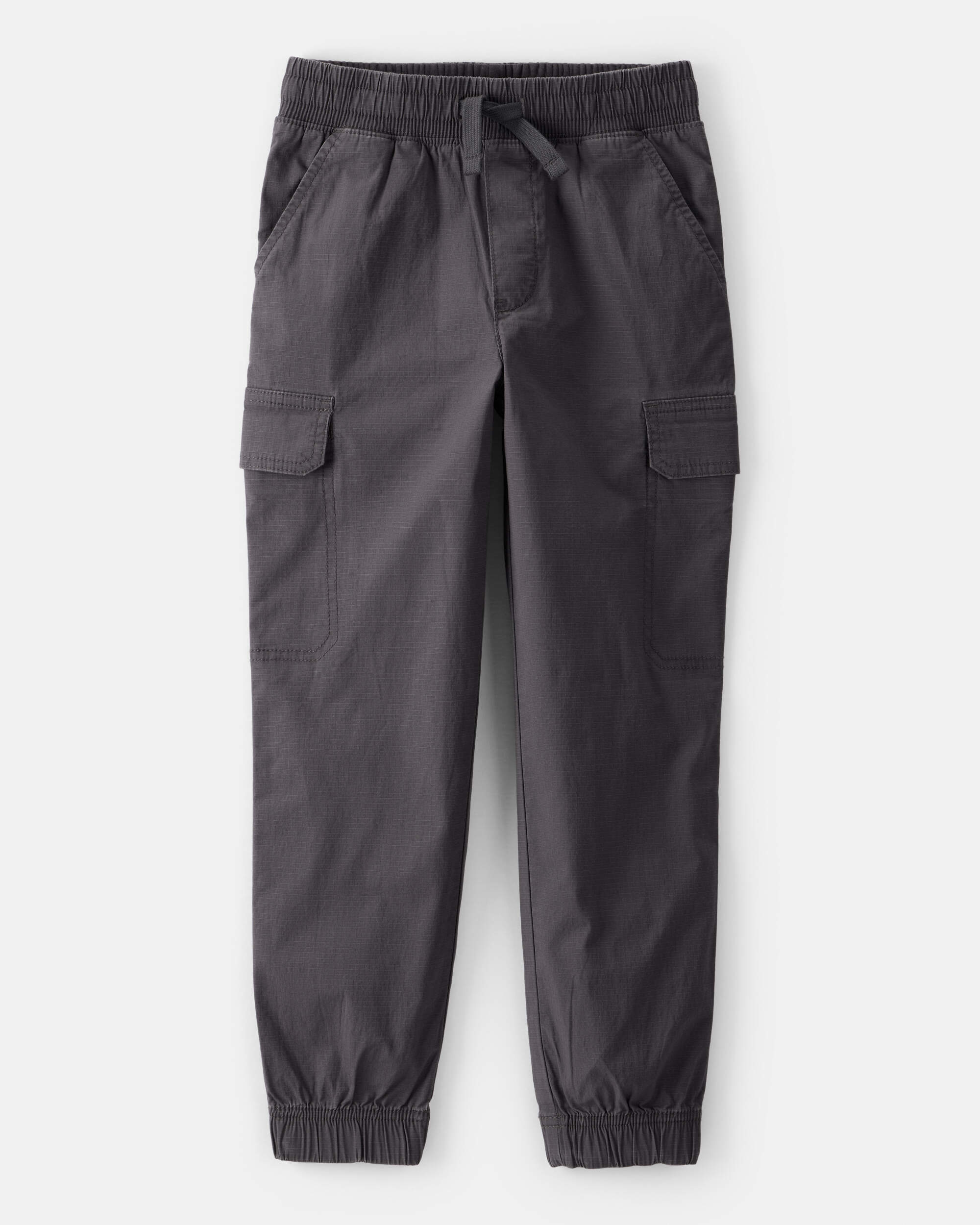 Boys Cotton Fashion Cargo Pants - Dark Grey