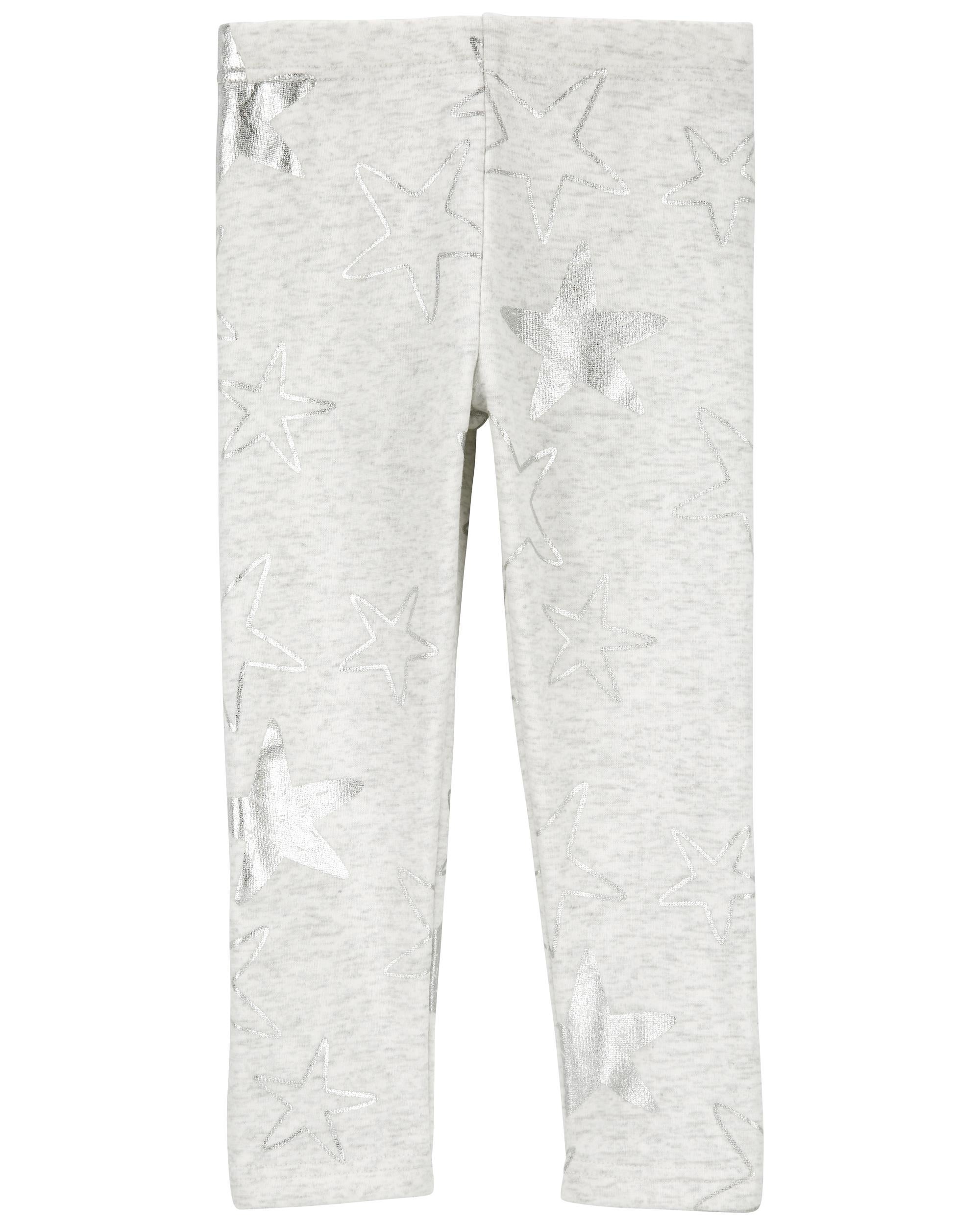 Grey Toddler Star Fleece Leggings Carter s Oshkosh Canada