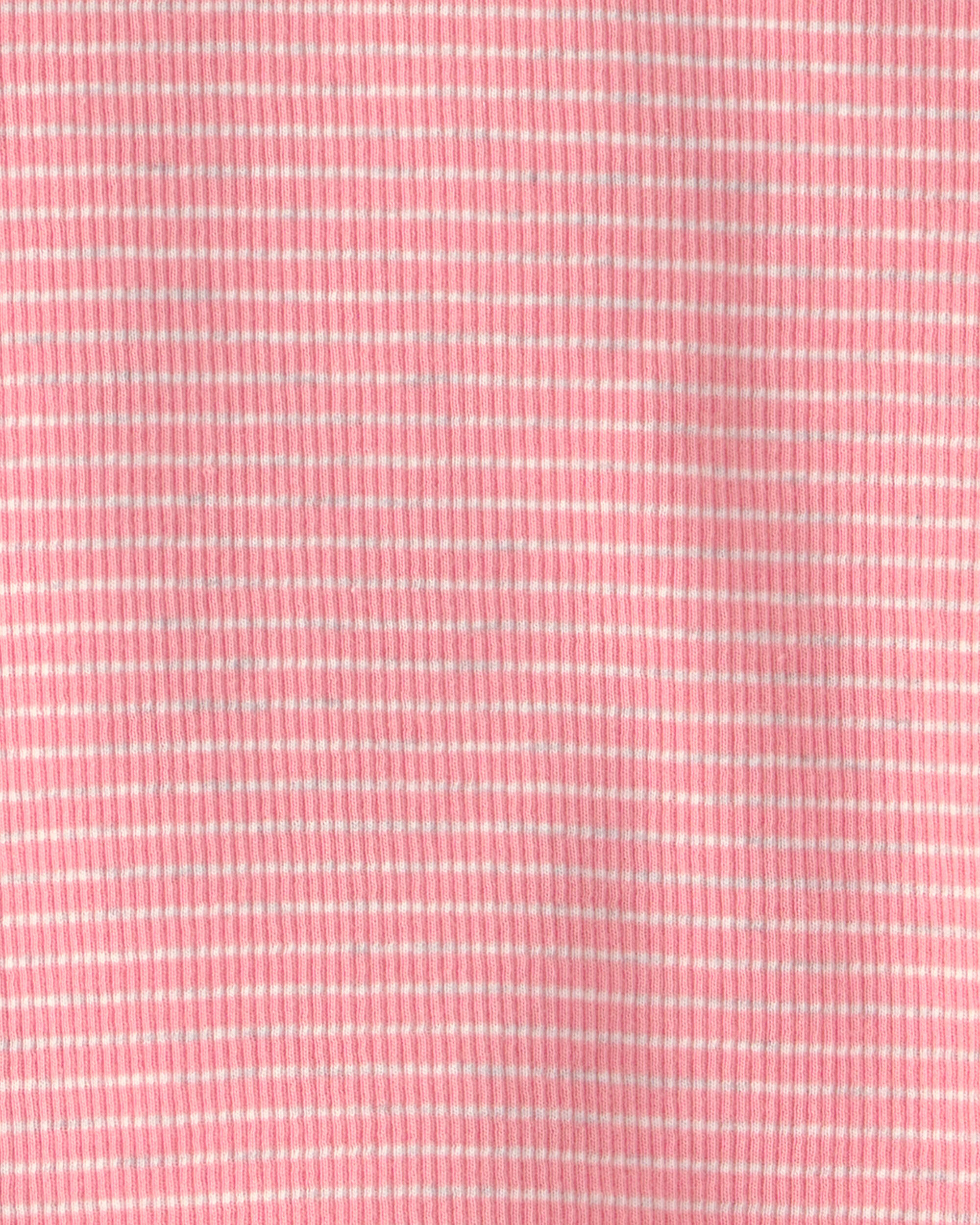Baby Girl 2-Piece Organic Cotton Ribbed Pyjama
