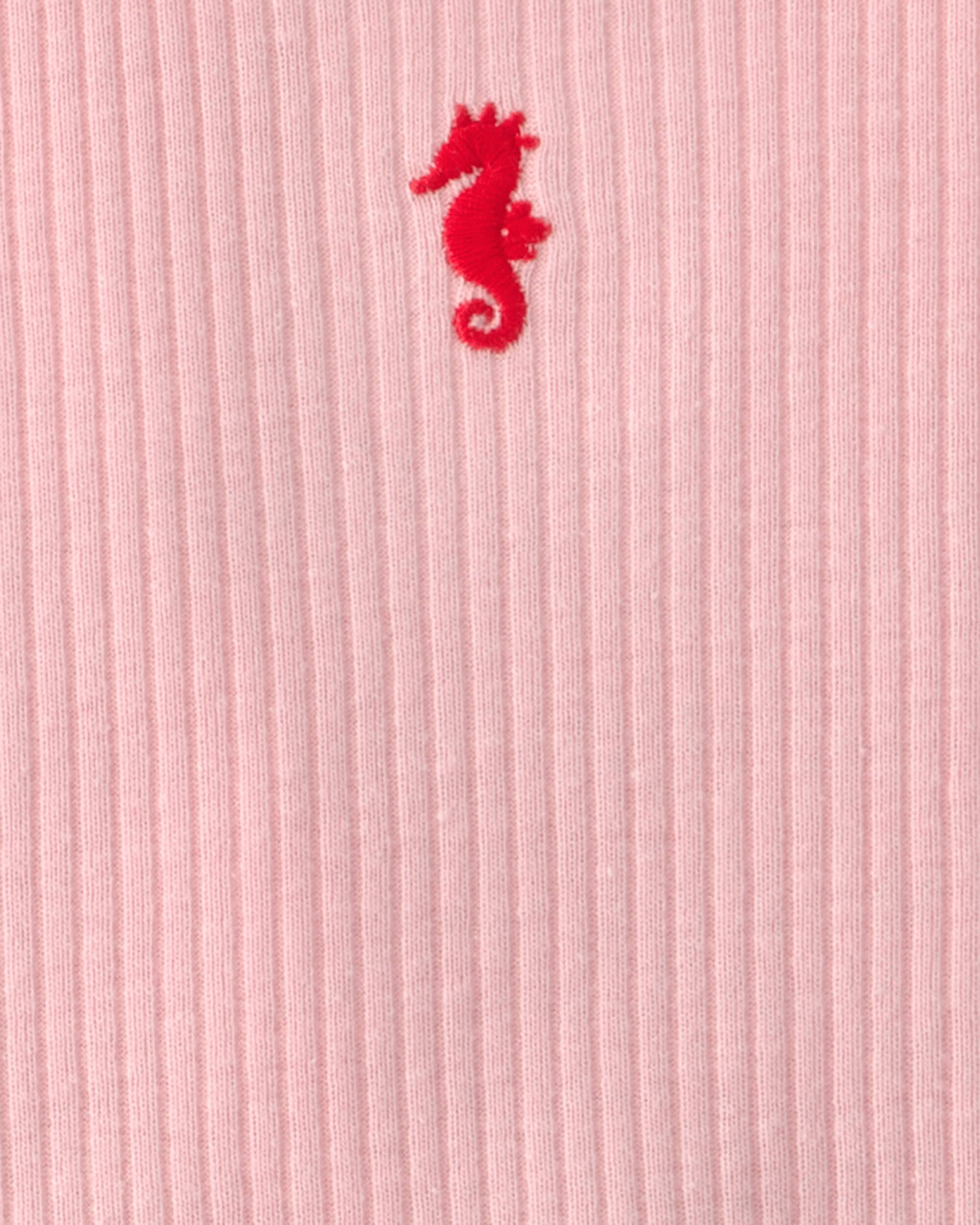 Baby Girl 3-Piece Headband, Top & Chambray Short Set - Pink