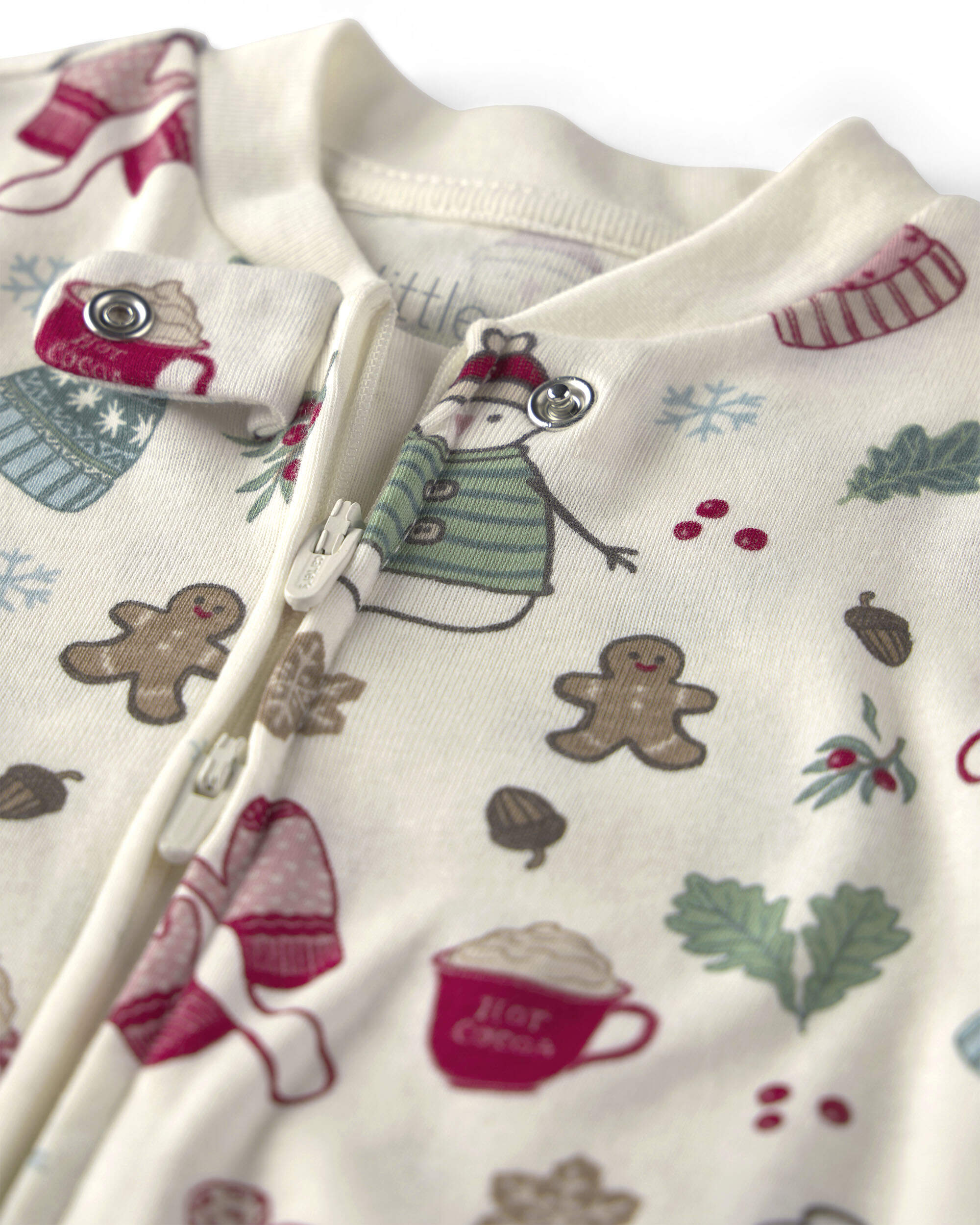 Baby Girl Organic Cotton Sleep & Play Pyjamas Winter Wonderland