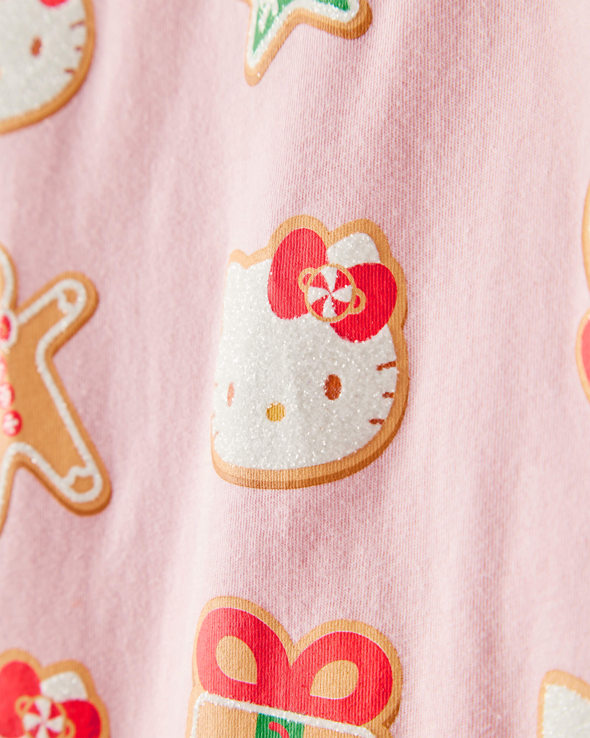 Girls Christmas Hello Kitty® Long-Sleeve Graphic Tee - Pink