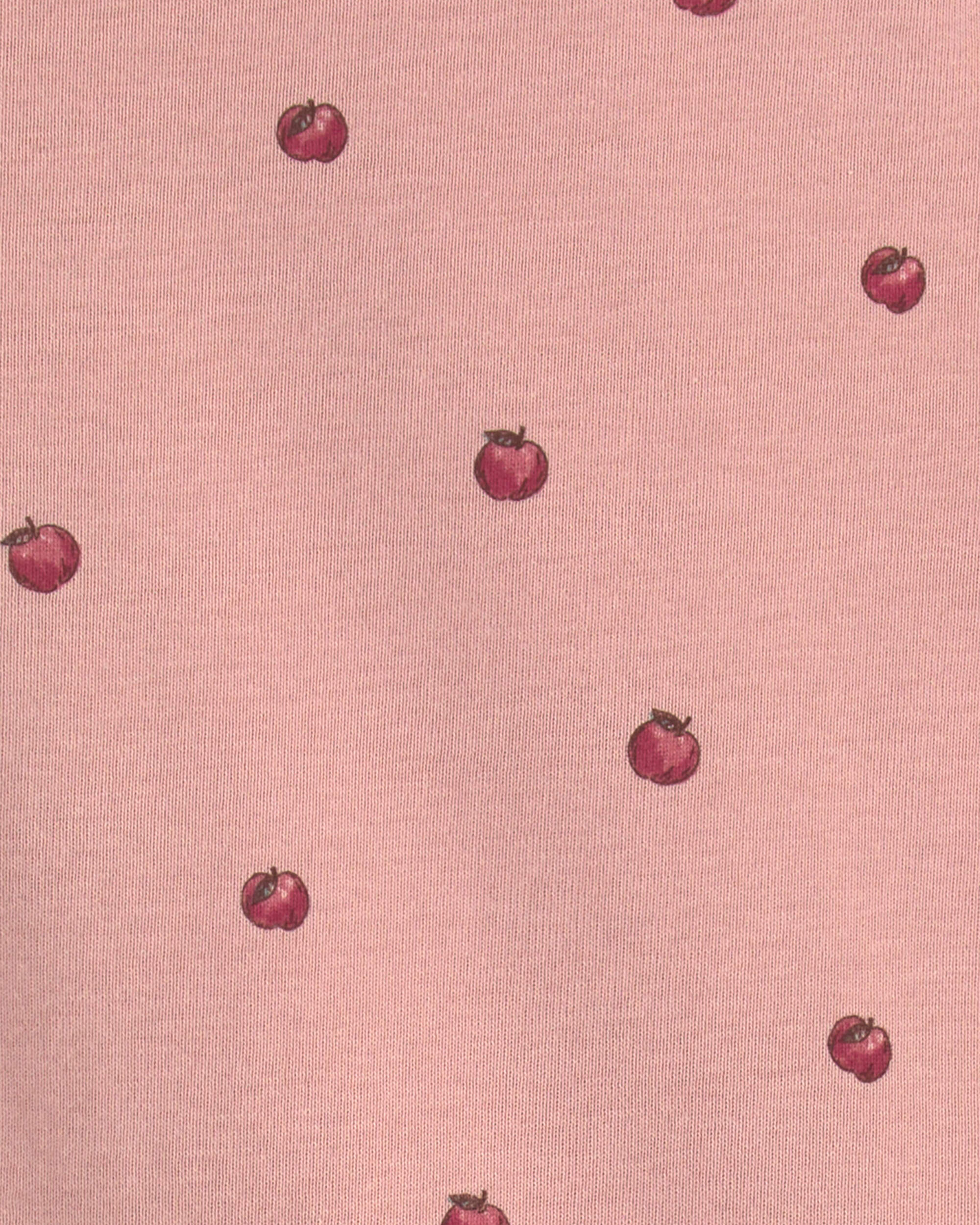 Toddler Girl 2-Piece Organic Cotton Pajamas Apples