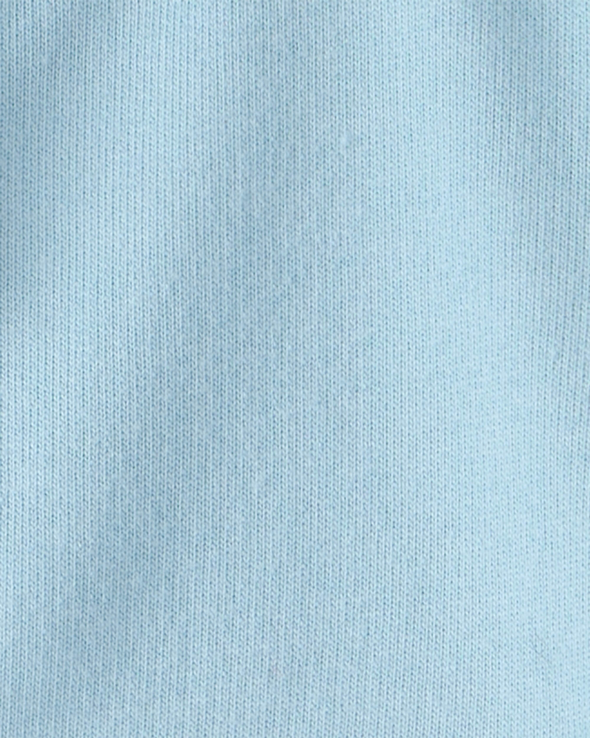 Baby French Terry Hooded Zip-Up Jacket - Blue