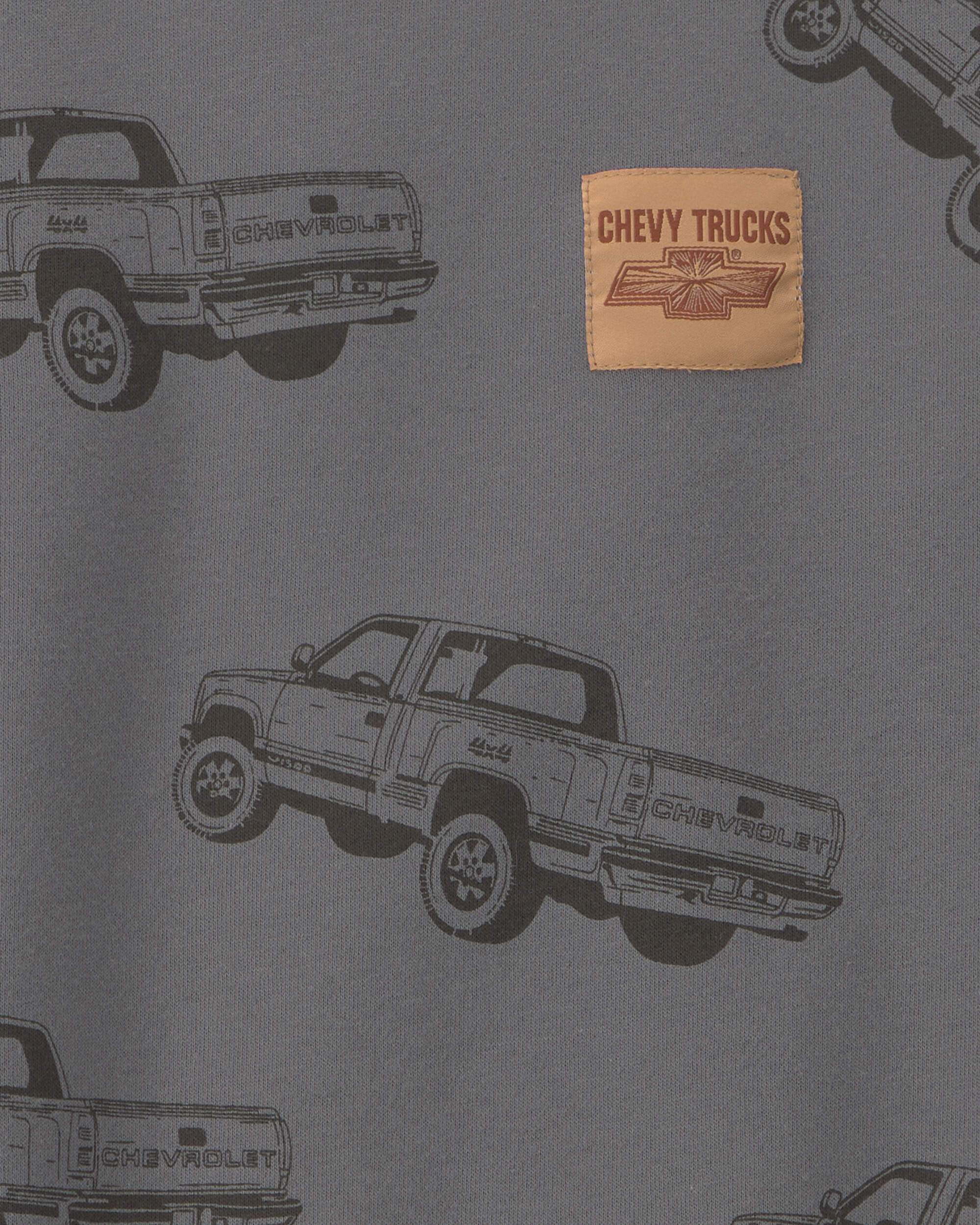 Boys 'Chevrolet' Car Pullover Sweatshirt - Gray