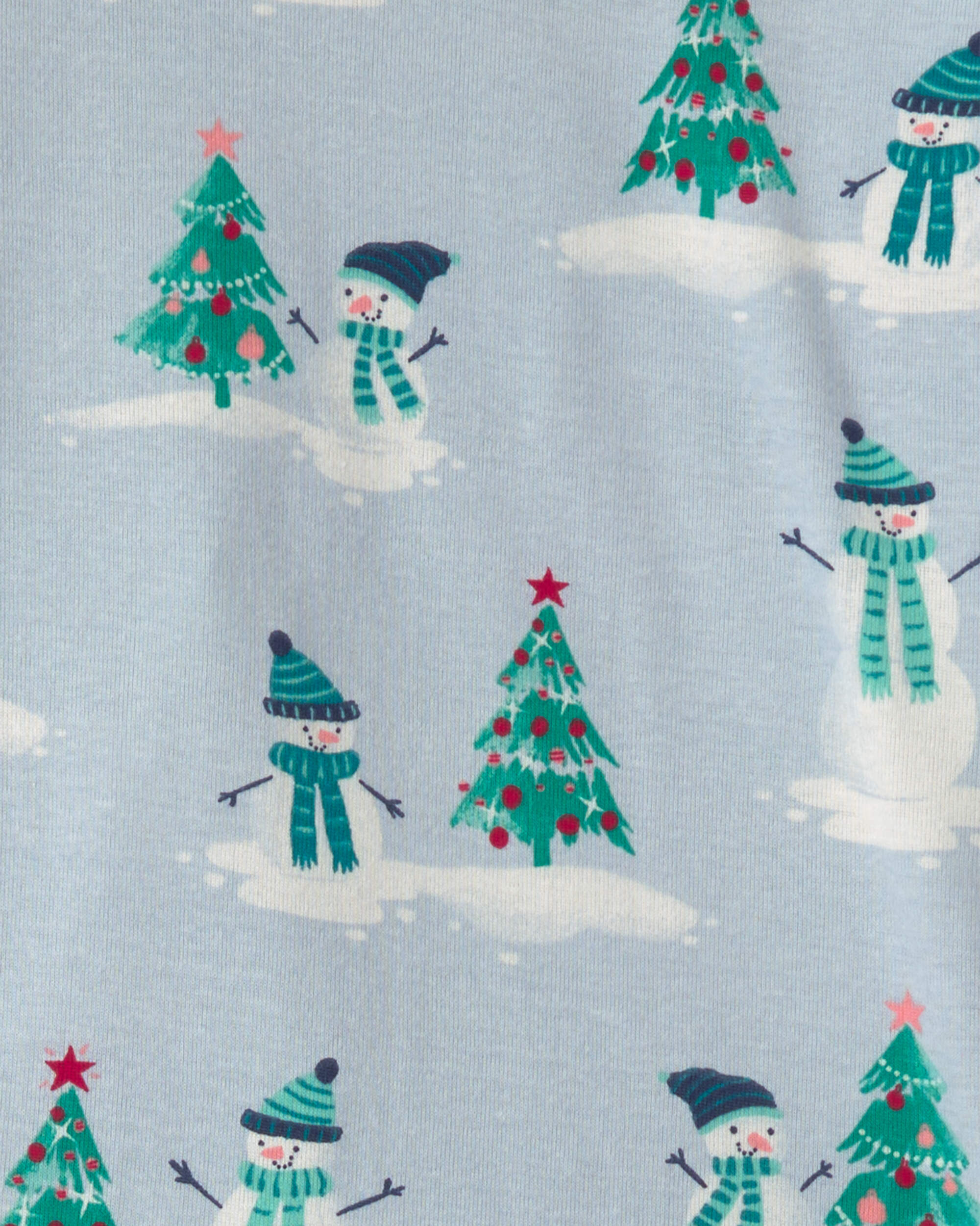 Kids 2-Piece Snowman Snug Fit Pyjama Set