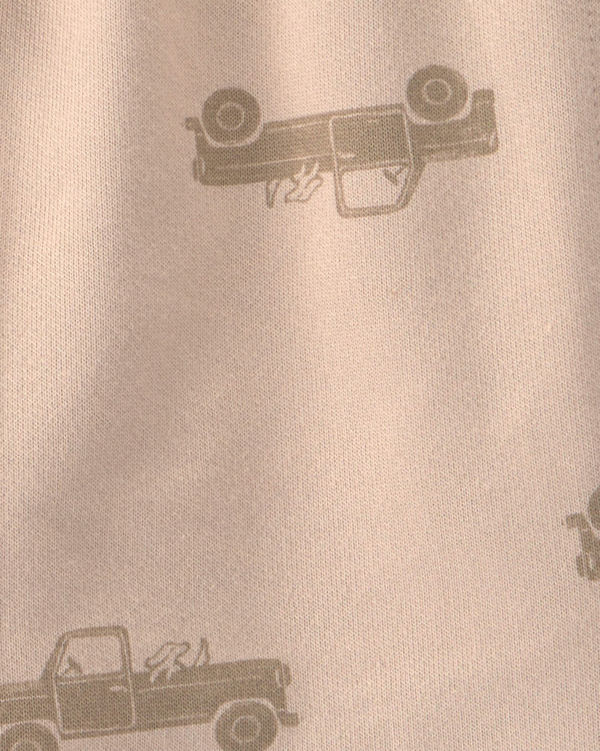 Baby Boy Truck French Terry Jogger - Beige