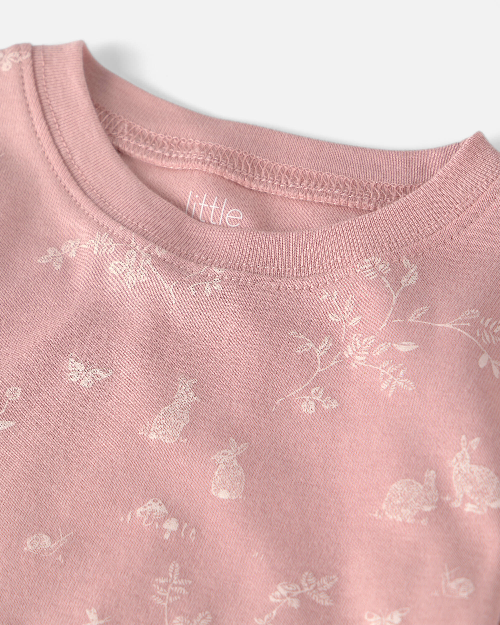 Baby Girl 2-Piece Organic Cotton Pyjama Pink Bunnies Print