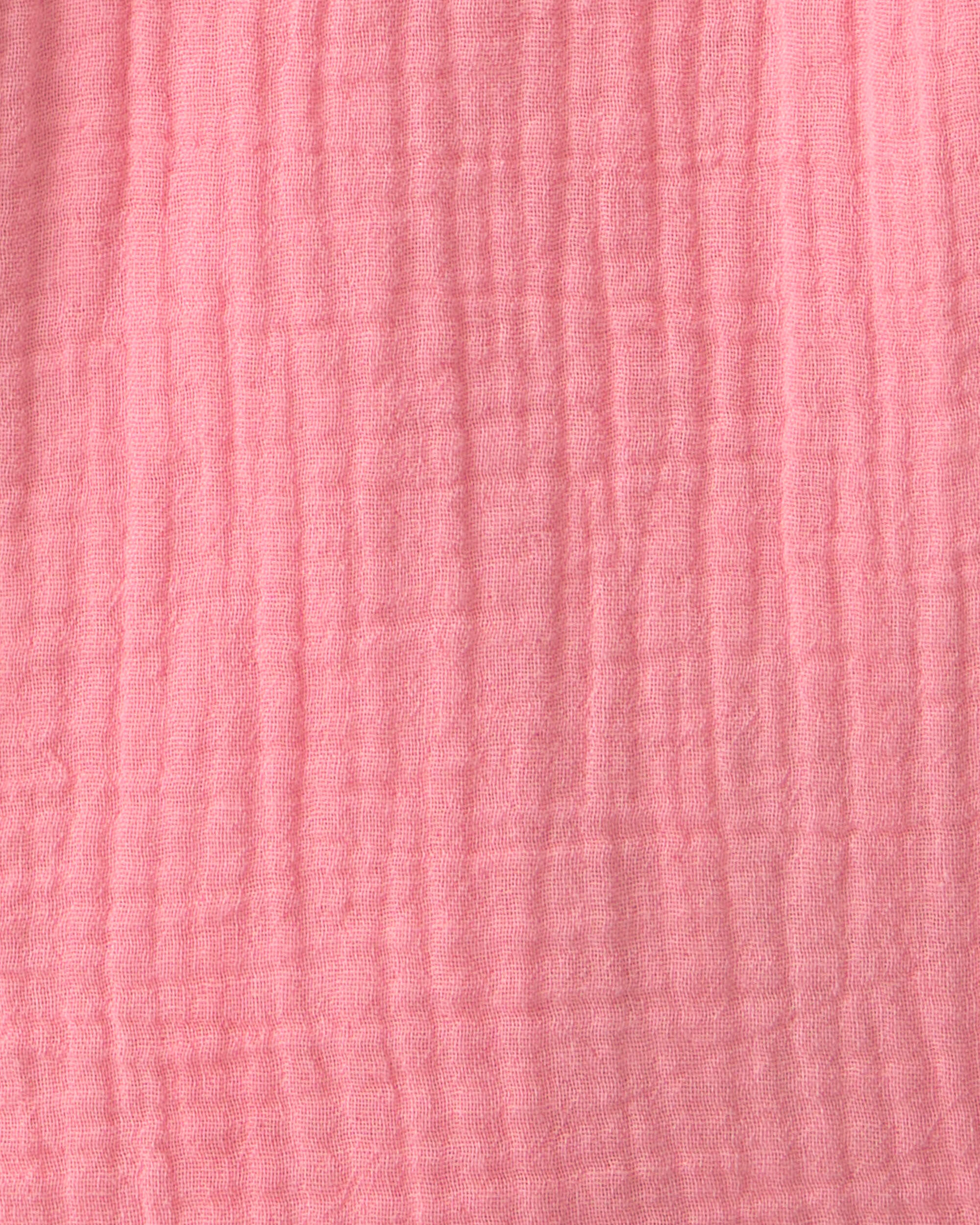 Girls Organic Cotton Gauze Button-Down Top