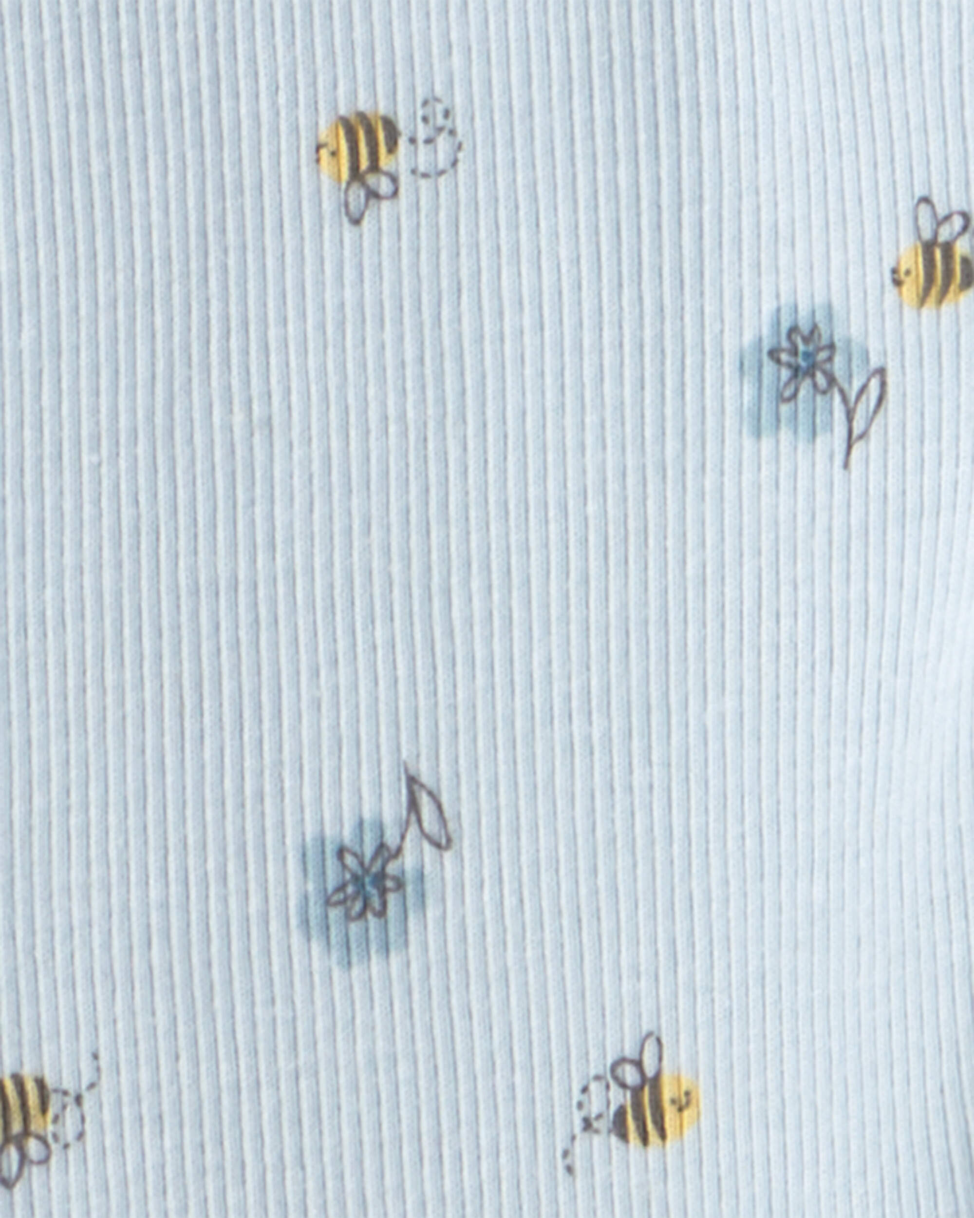 Baby Girl 2-Piece French Terry Top & Bee Pant Set - Blue