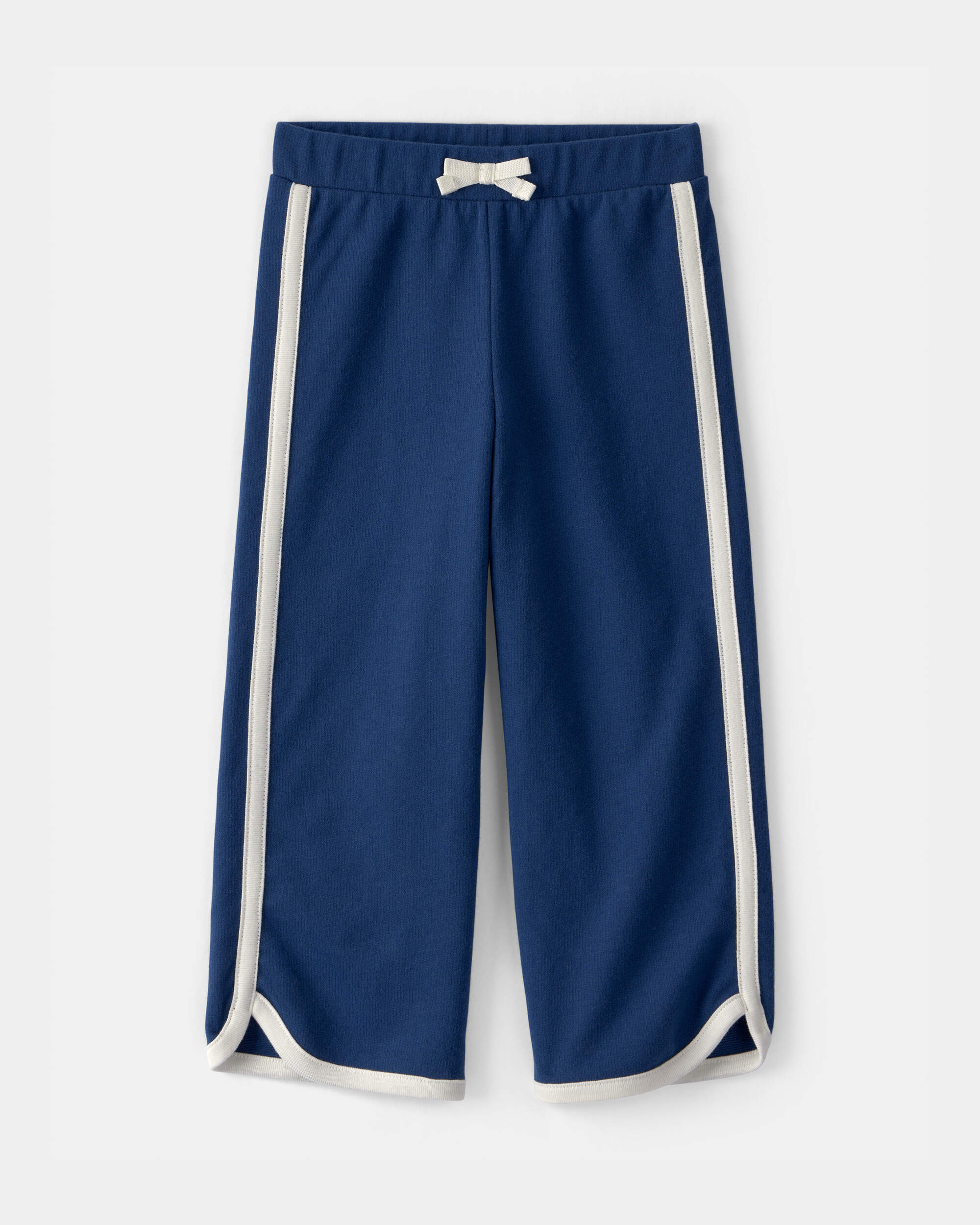 Toddler Girl French Terry Wide-Leg Pants - Blue