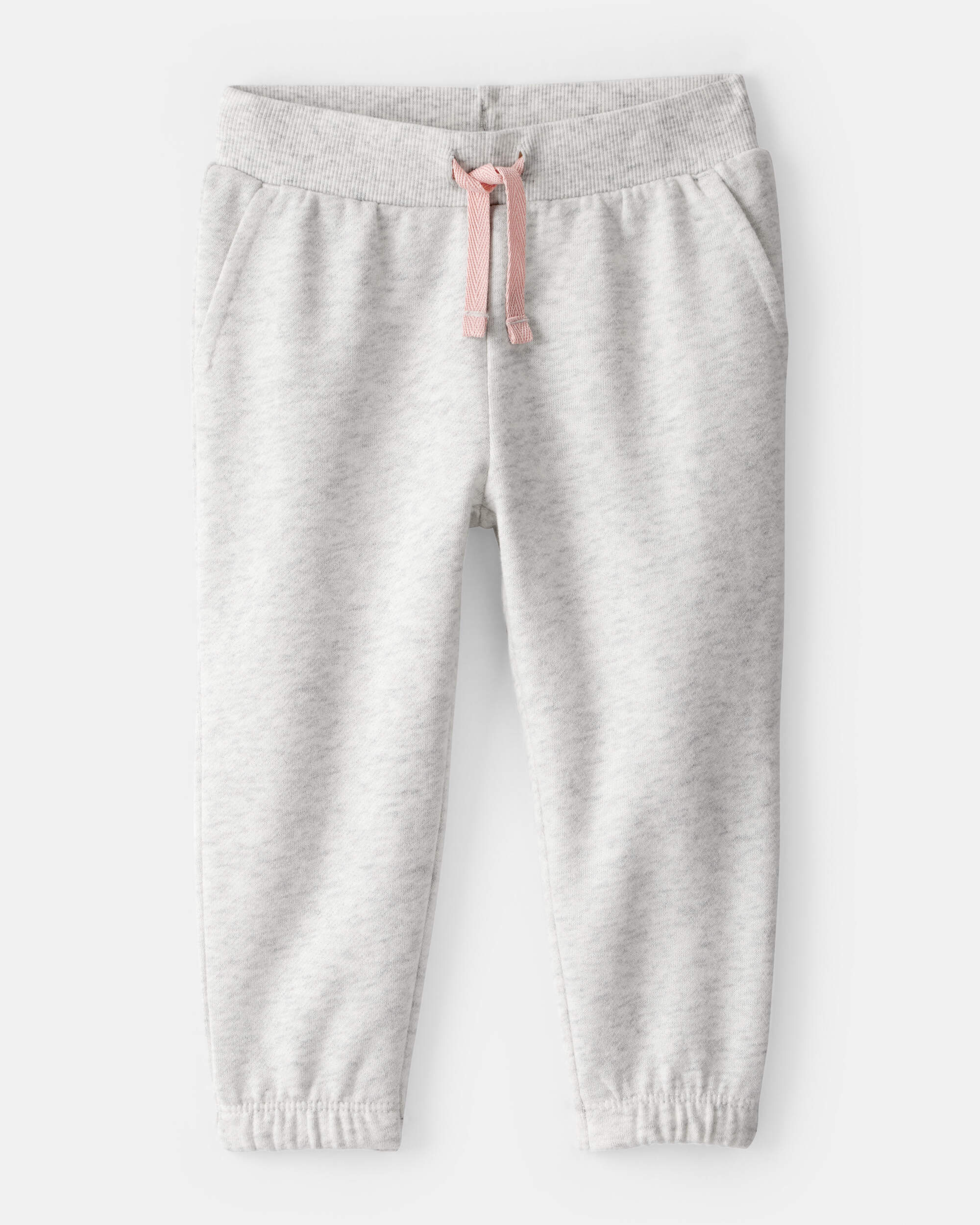 Baby Girl Cotton Joggers - Grey