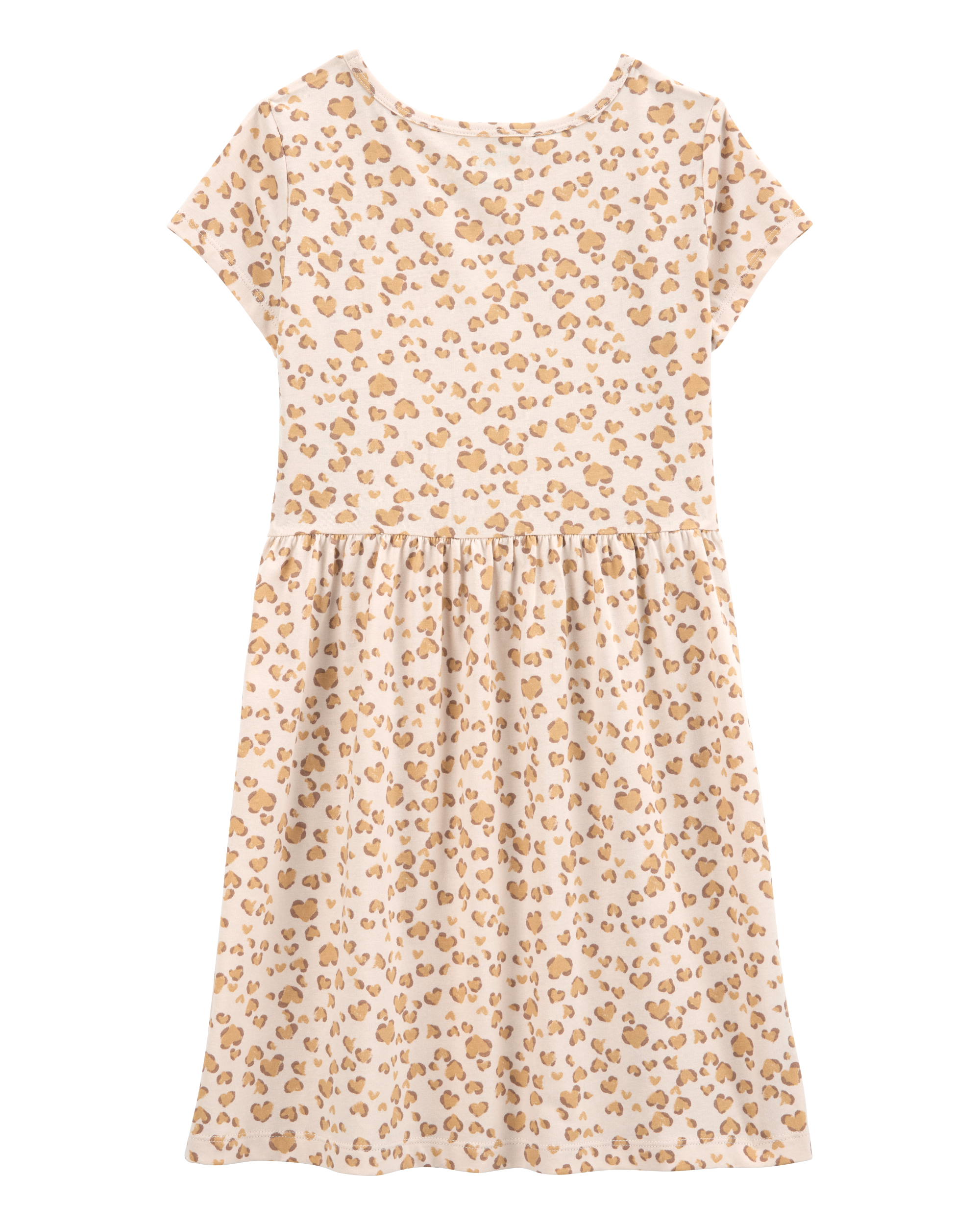 Girls Cheetah Animal Print Short-Sleeve Dress