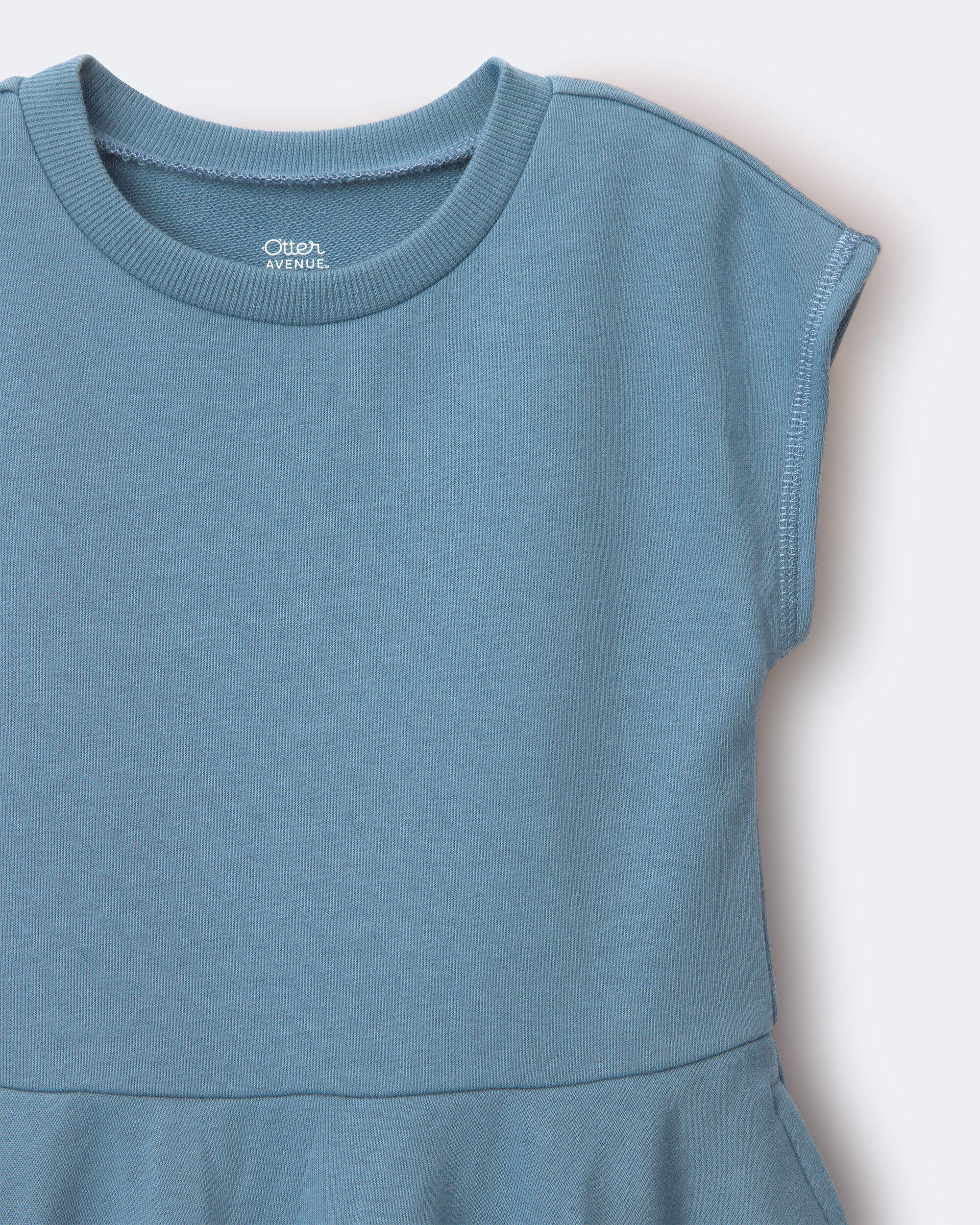 Toddler Girl French Terry Drop-Waist Dress - Teal