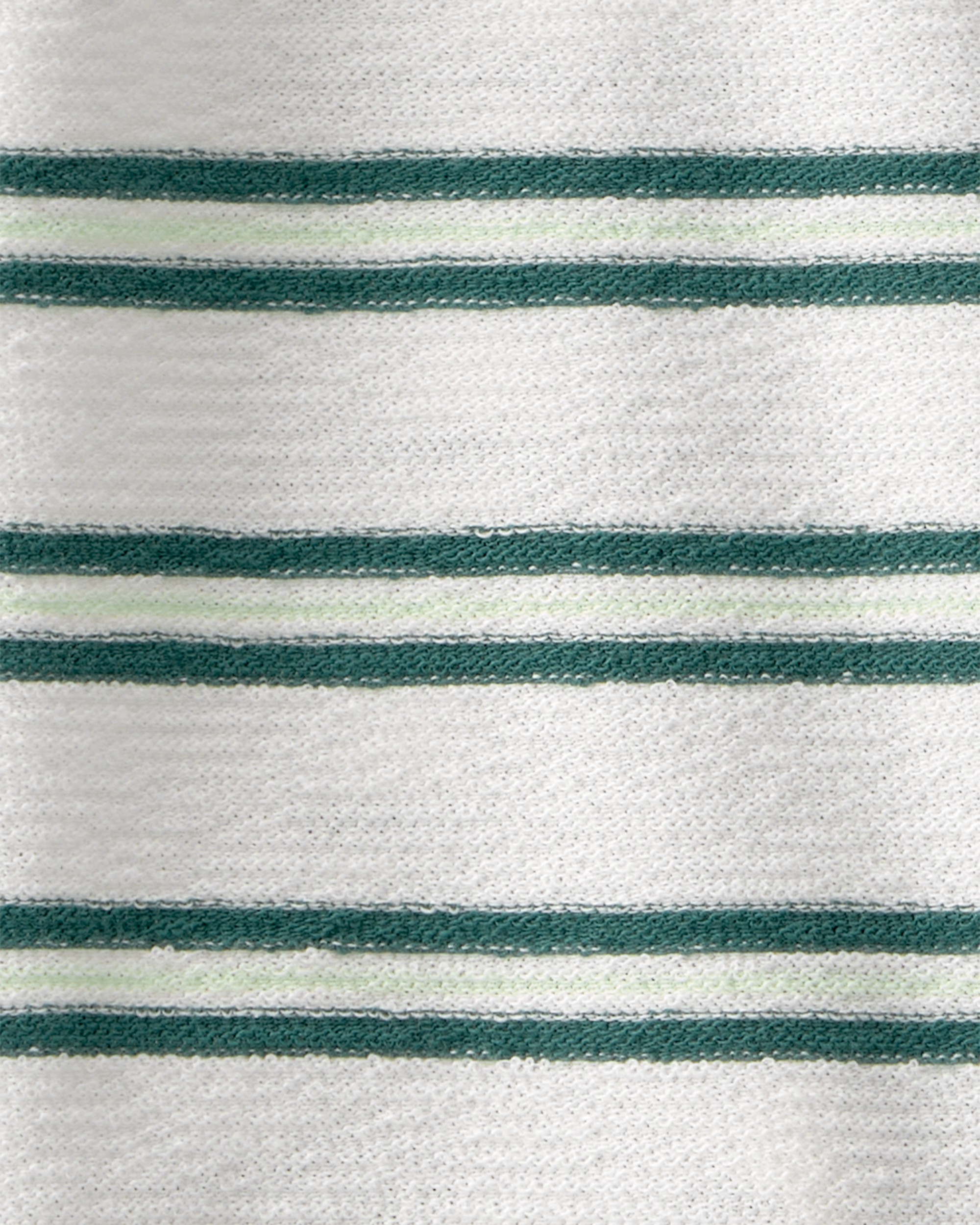 Baby Boy Pickleball Stripe Short-Sleeve Romper - Green/White