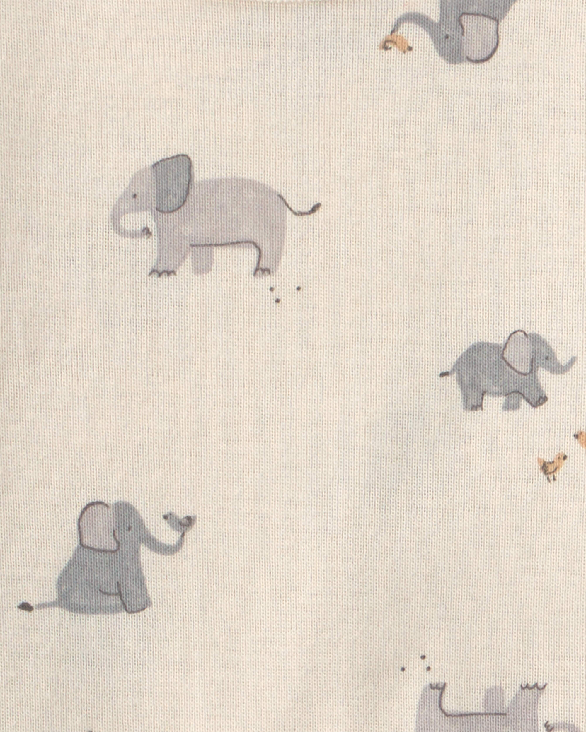 Baby Girl 3-Piece Elephant Bodysuit & Pant Set - Grey/Ivory