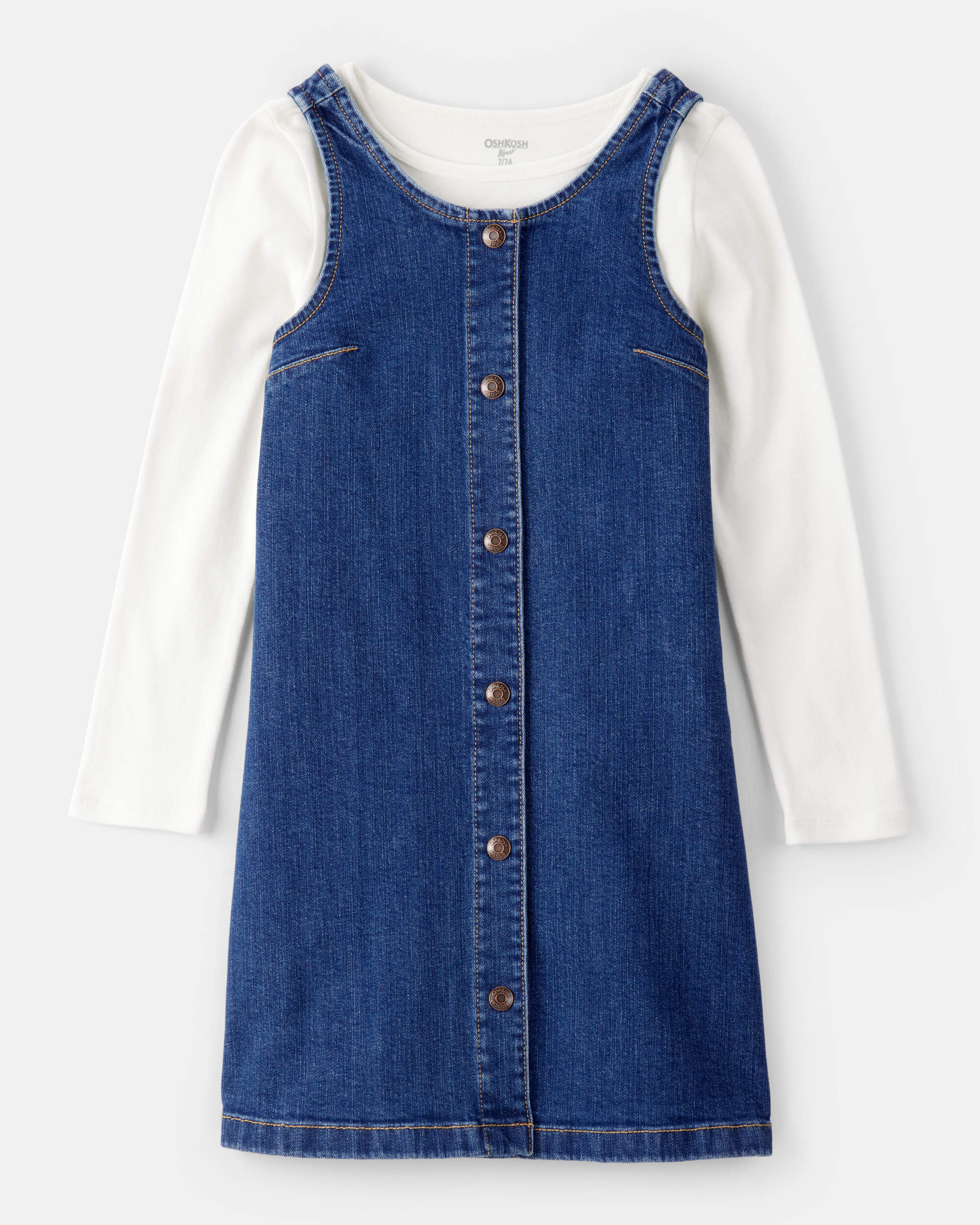 Multi Girls 2-Piece Denim Long-Sleeve Dress Set | Carter's
