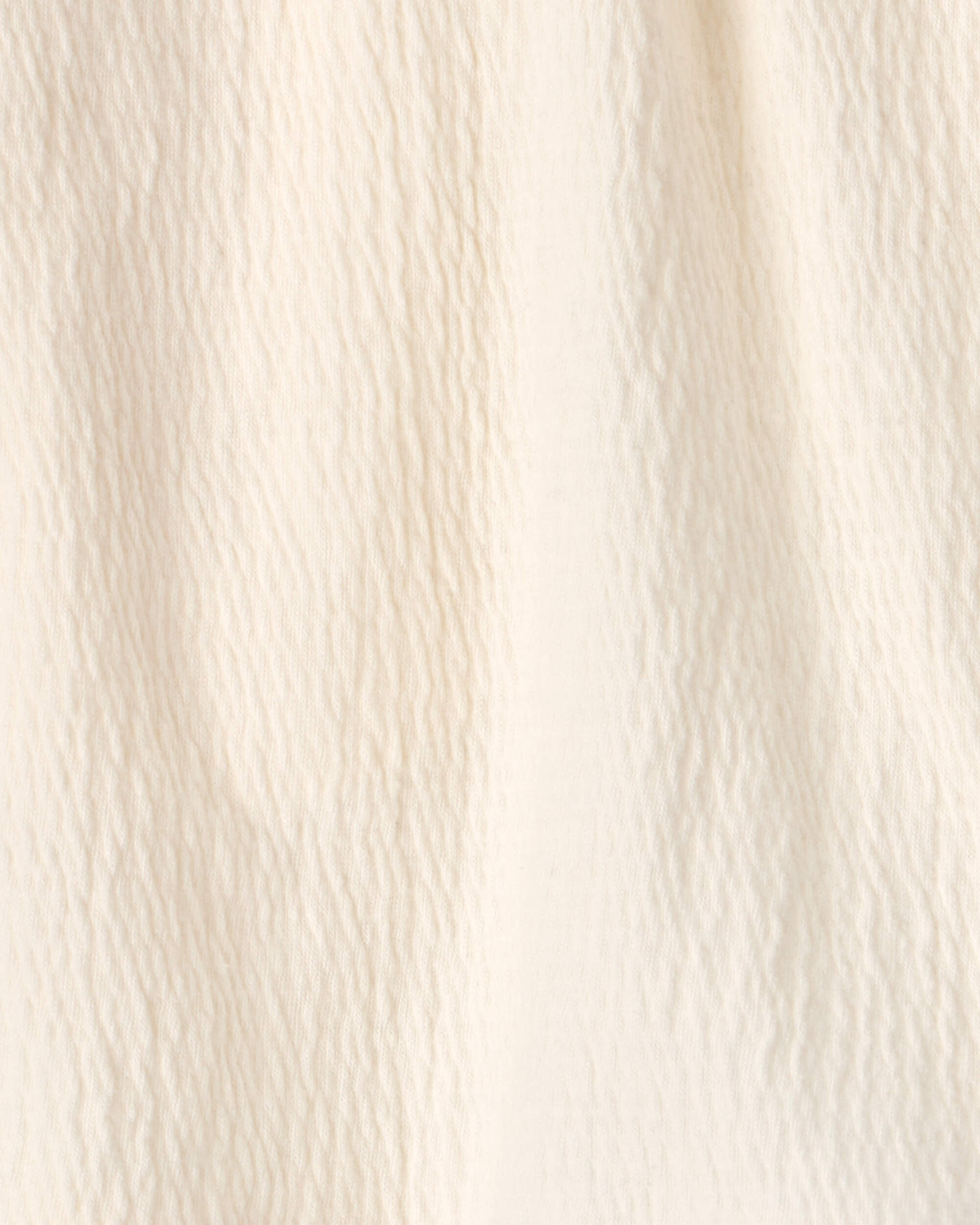 Girls Palm Tree Embroidered Gauze Shorts - Cream