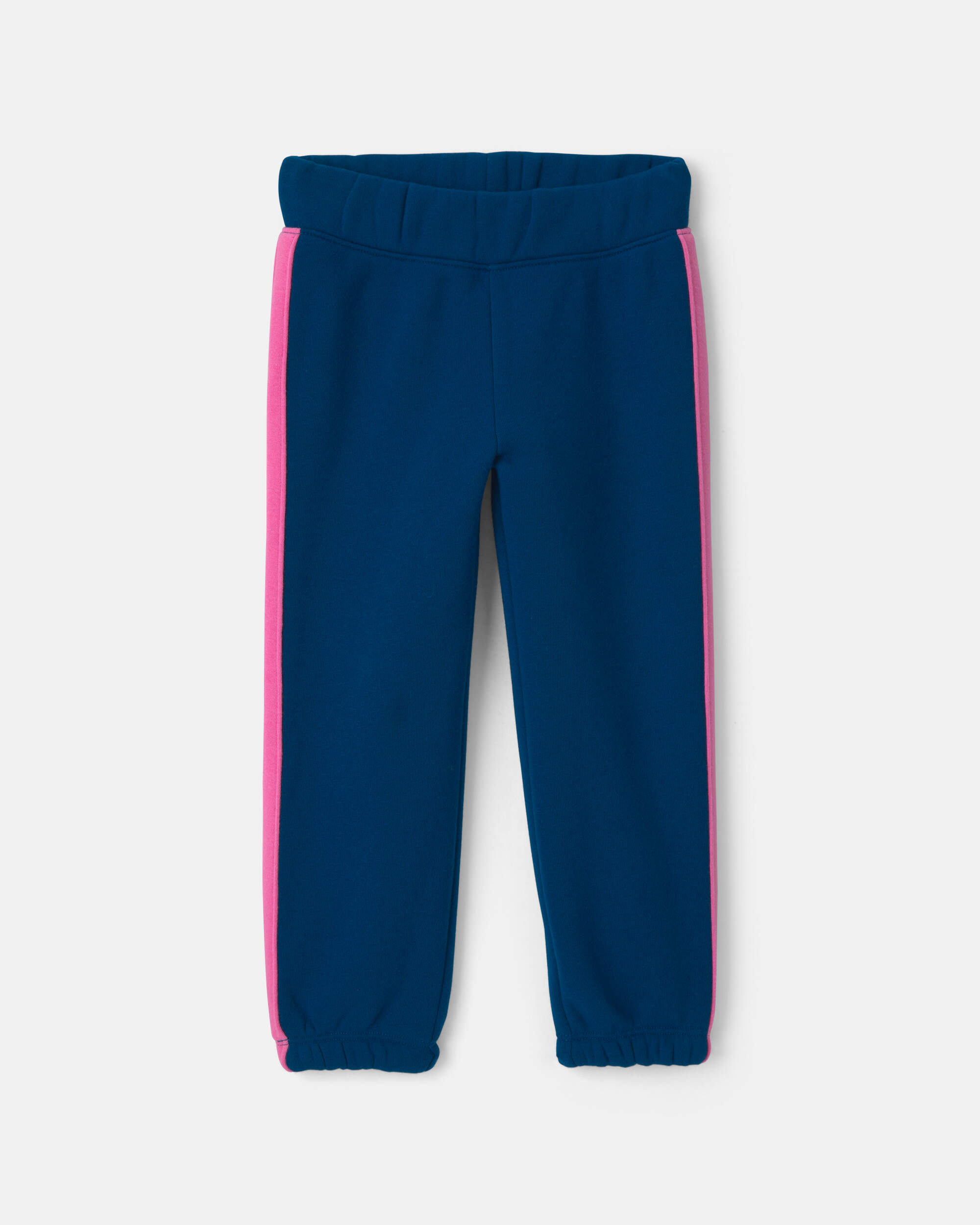 Toddler Girl 3-Piece Striped Poplin Long-Sleeve Layering Set - Pink/Navy Blue
