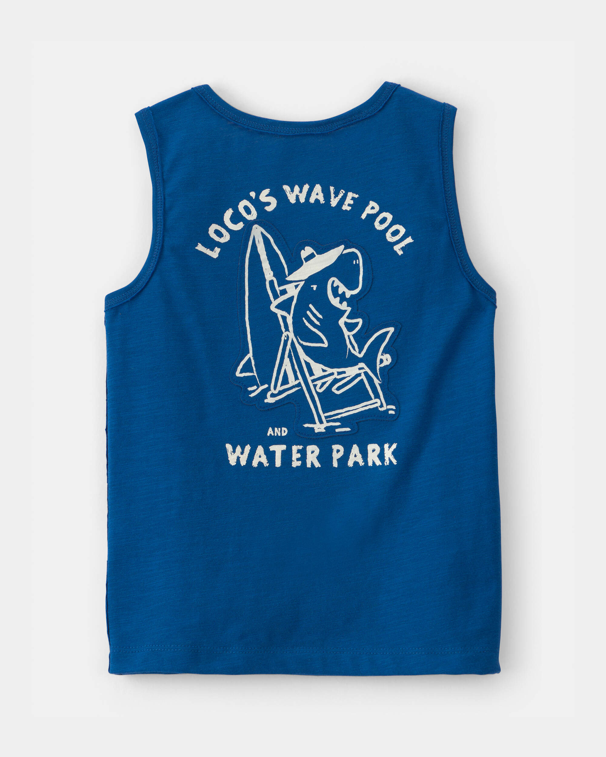 Toddler Boy Shark Tank Top - Navy Blue
