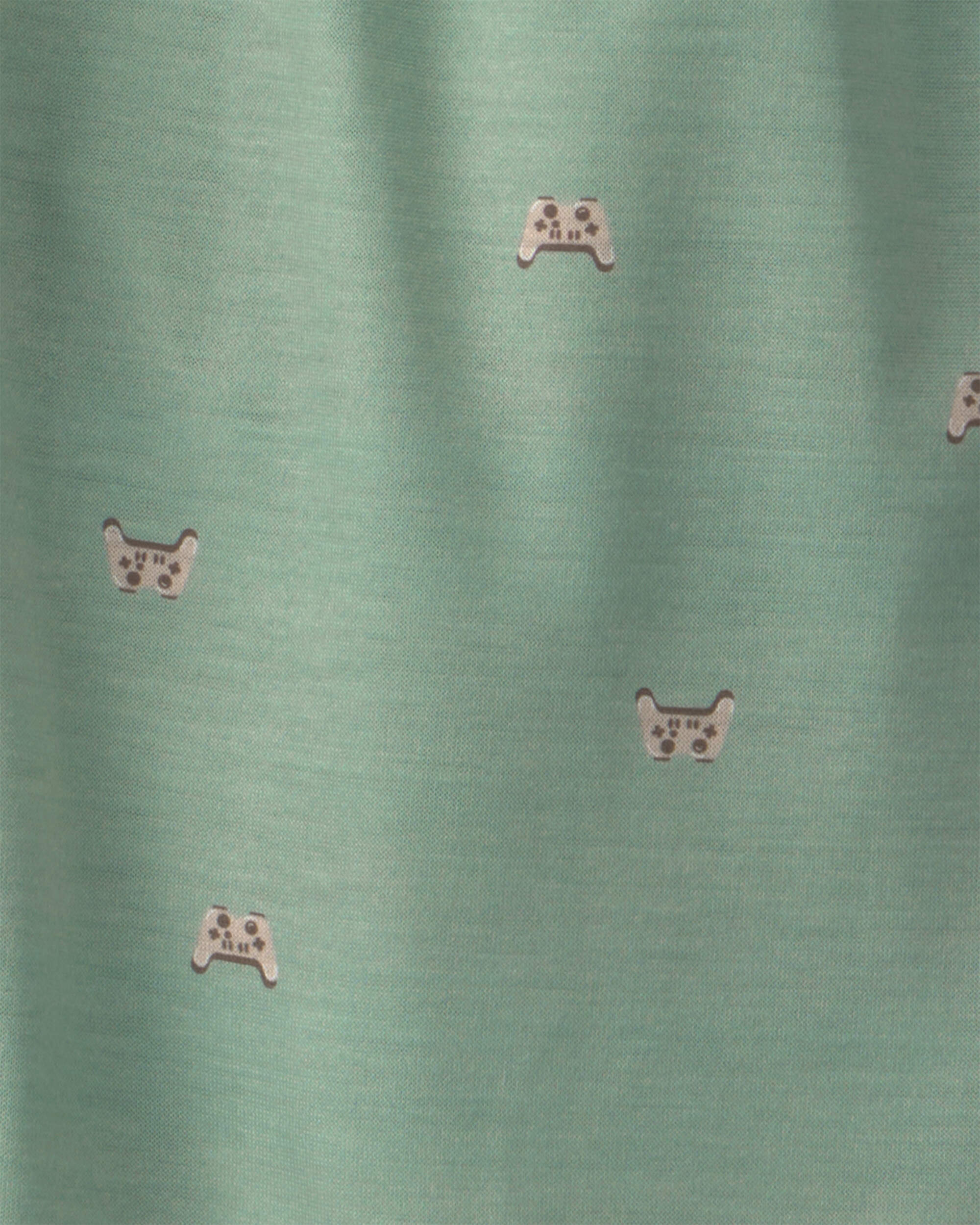 Boys 2-Pack Gaming Pyjama Shorts - Green/Grey