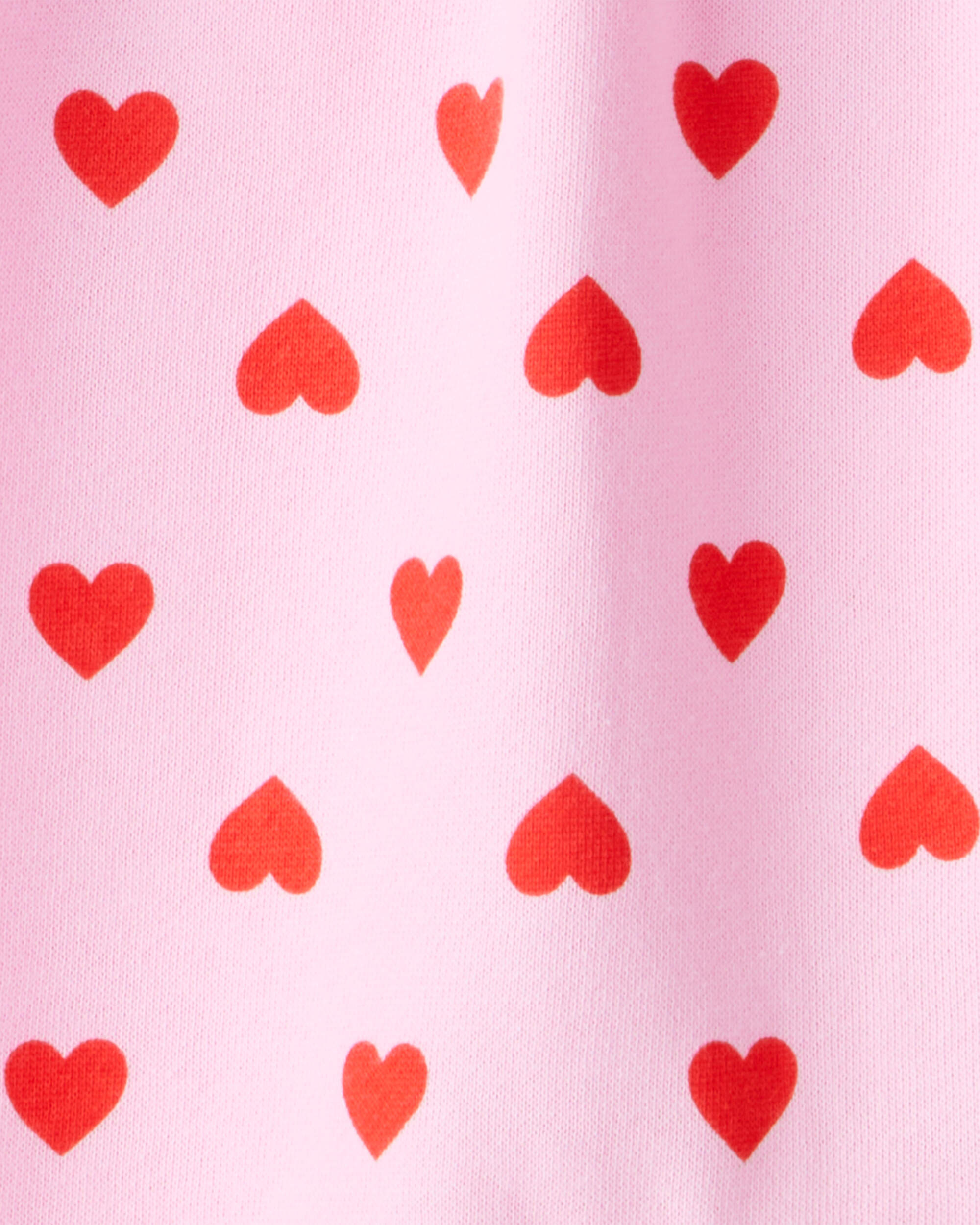 Baby Girl DayDream Fleece Heart Long-Sleeve Jumpsuit - Pink