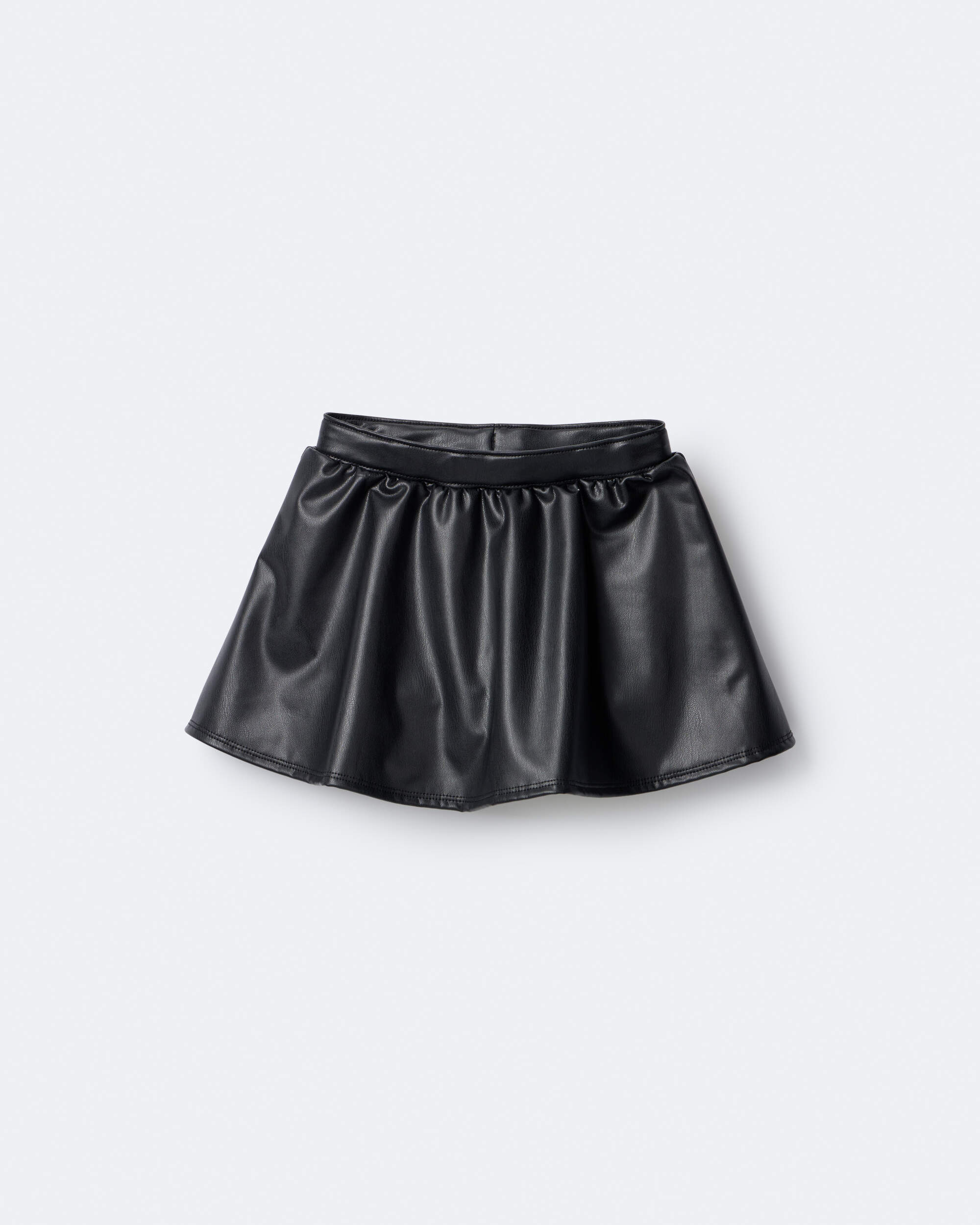 Toddler Girl Reagan Skort Faux Leather - Black