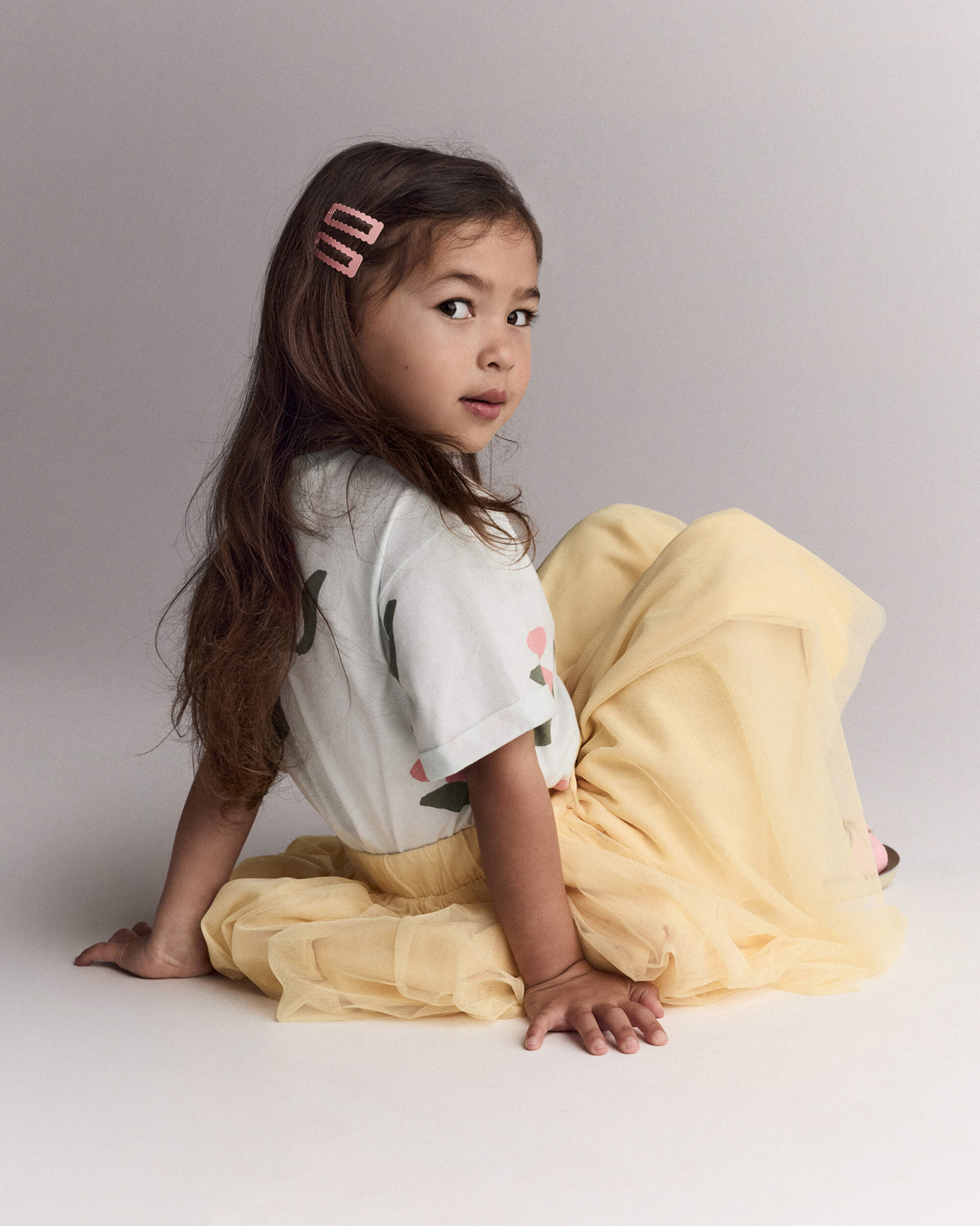 Toddler Girl Avenue Twirl™ Midi with Tulle - Yellow