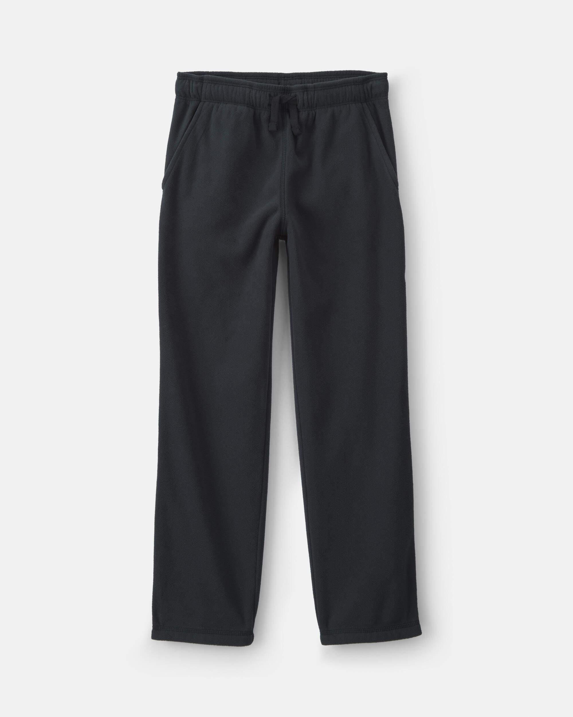 Boys Microfleece Wide-Leg Pants - Black