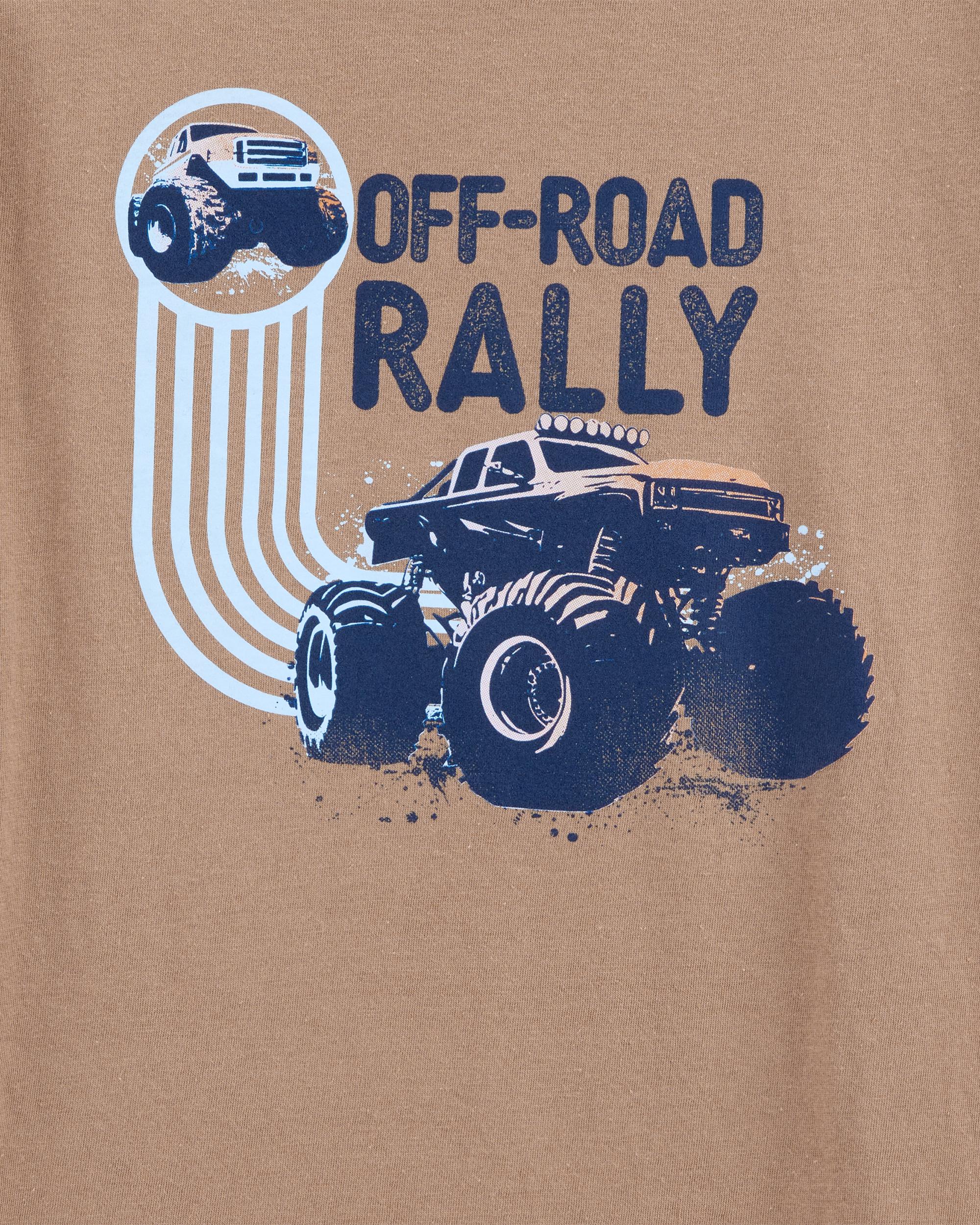 Boys Off-Road Rally Short-Sleeve Graphic Tee - Brown