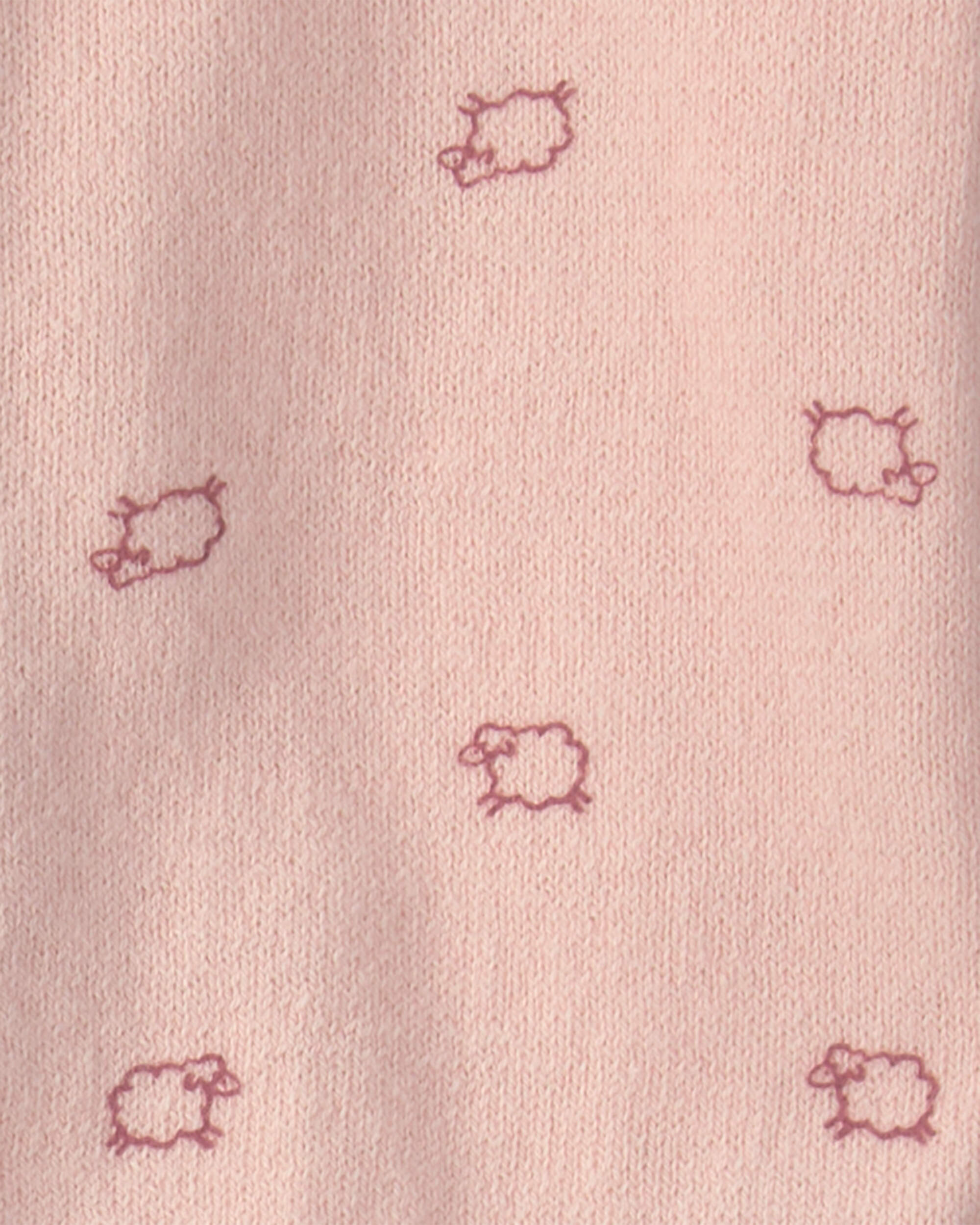 Baby Girl 2-Piece Sheep Long-Sleeve Top & Pant Set - Pink