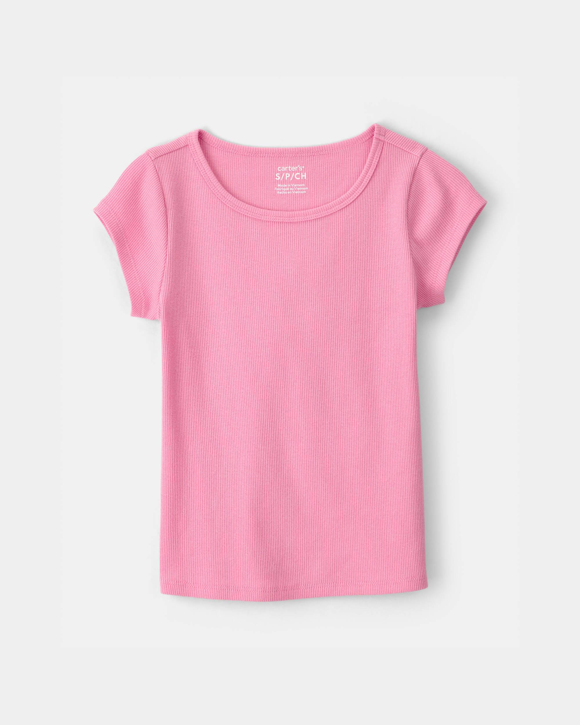 Girls Rib Top - Pink