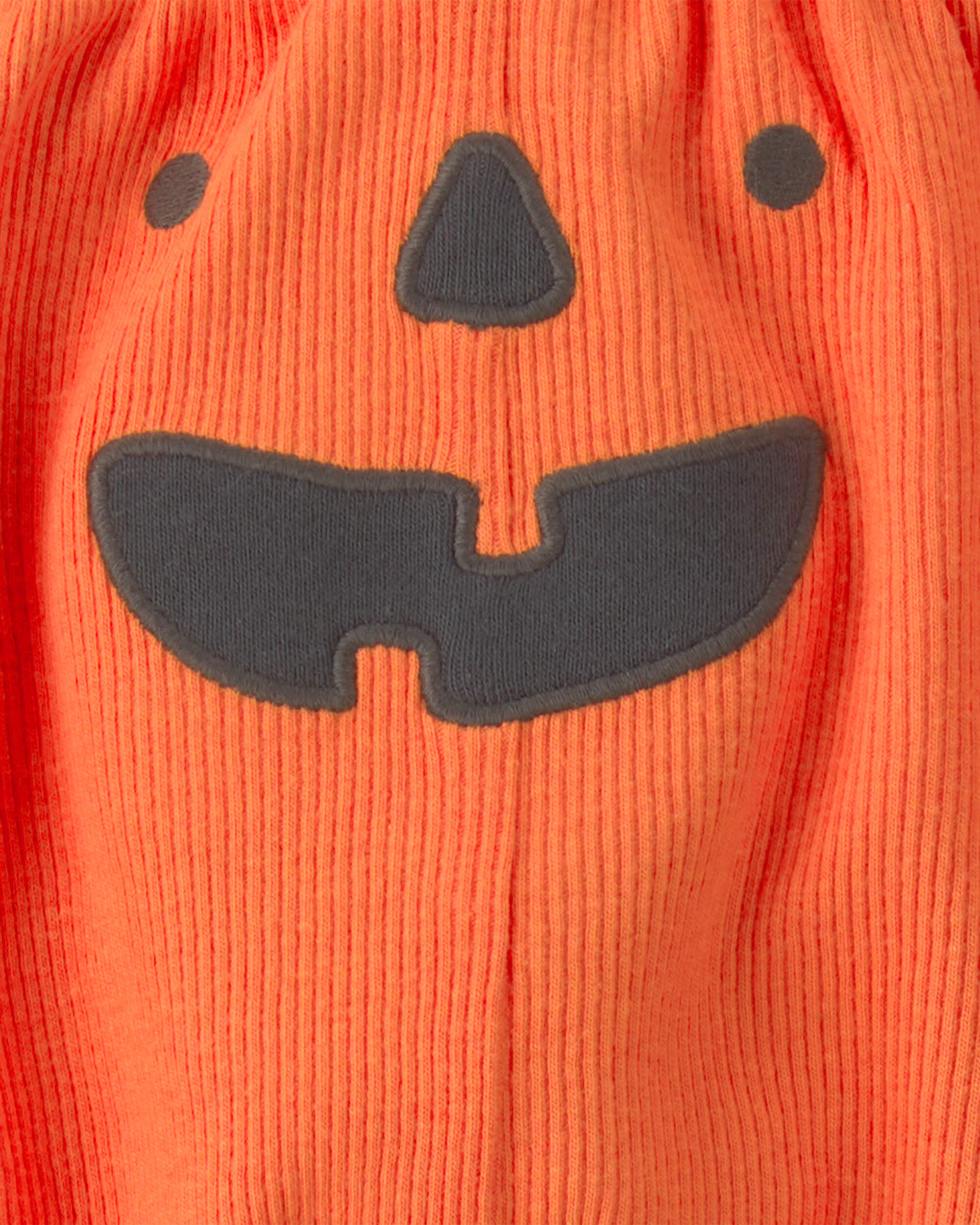 Baby 2-Piece 'Baby's First Halloween' Long-Sleeve Bodysuit & Pant Set - Orange/Cream