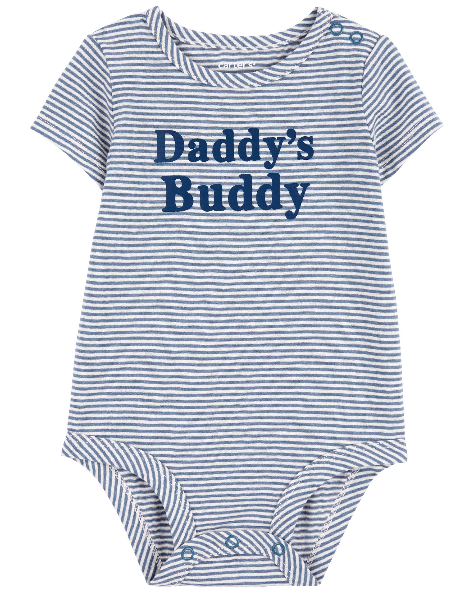 Navy Daddy's Buddy Cotton Bodysuit