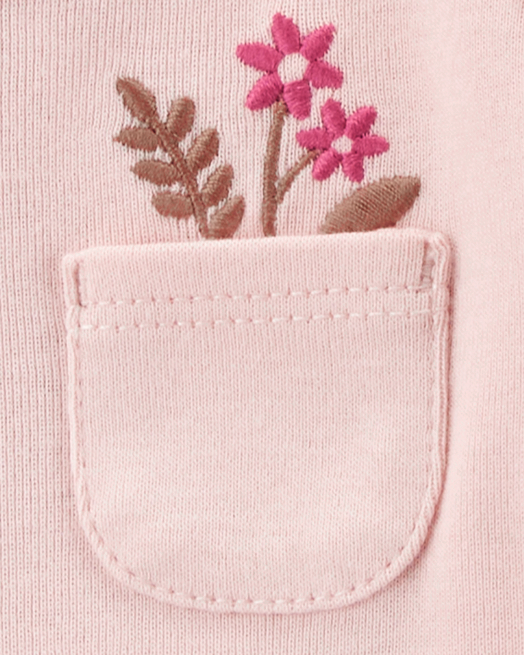 Baby Girl 4-Pack Long-Sleeve Botanical Bodysuits