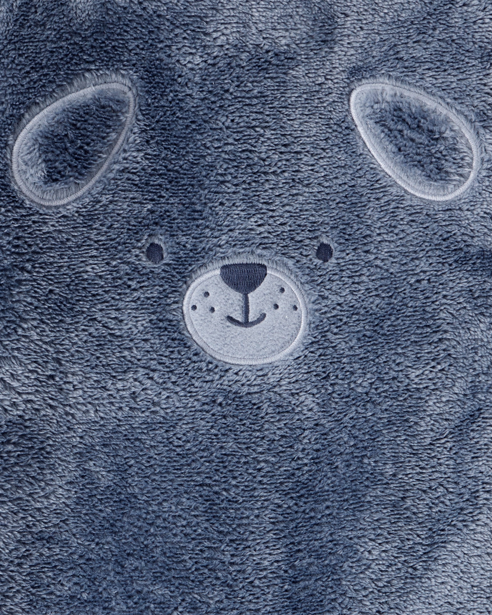 Baby Boy Dog Velour Long-Sleeve Snug Fit Jumpsuit - Blue