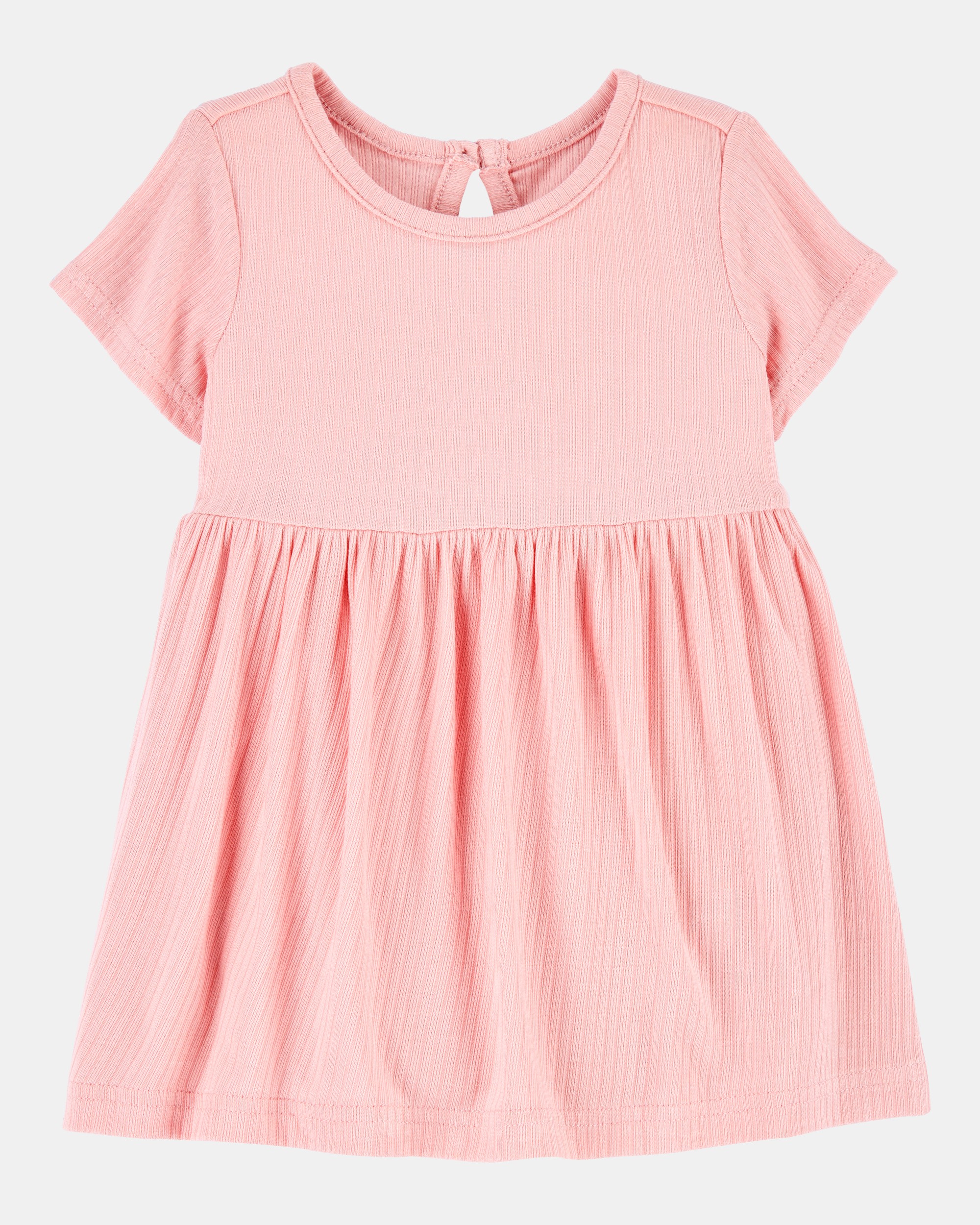 Baby Girl Solid Bodysuit Dress - Pink