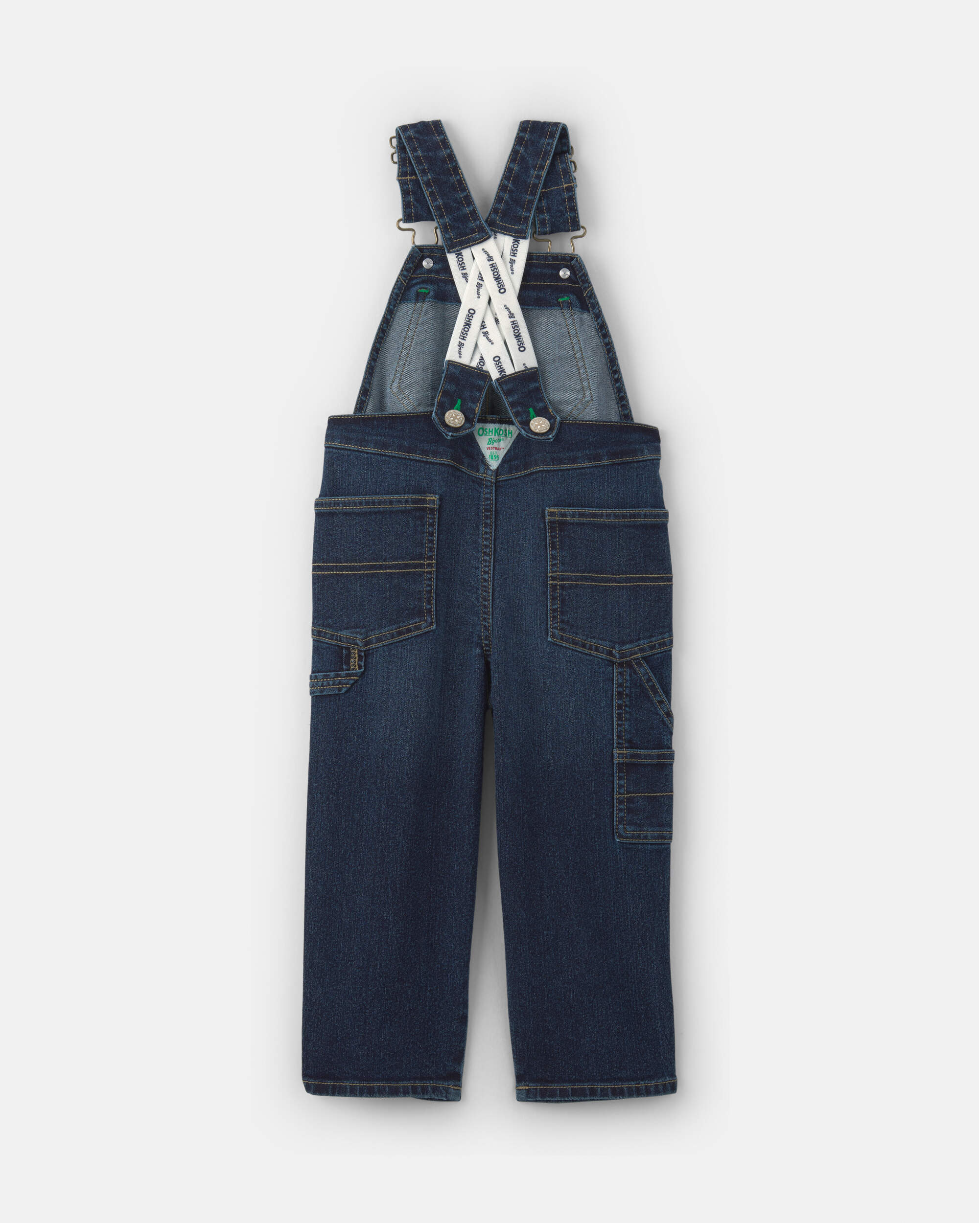 Toddler Elastic Strap Denim Overalls - Dark Wash | Carter's