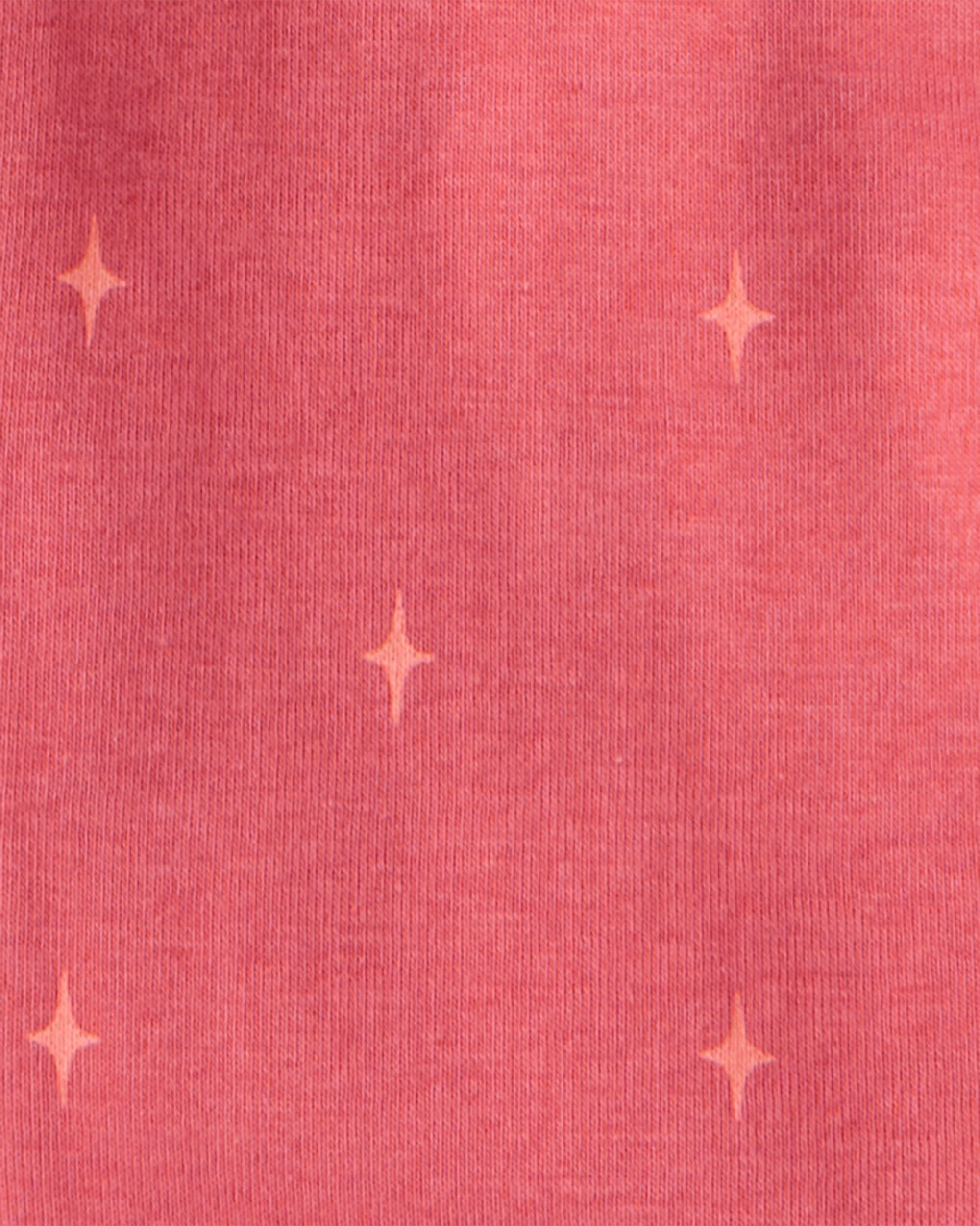 Girls Cowgirl Print 100% Cotton Long-Sleeve Snug Fit 4-Piece Pyjamas - Pink