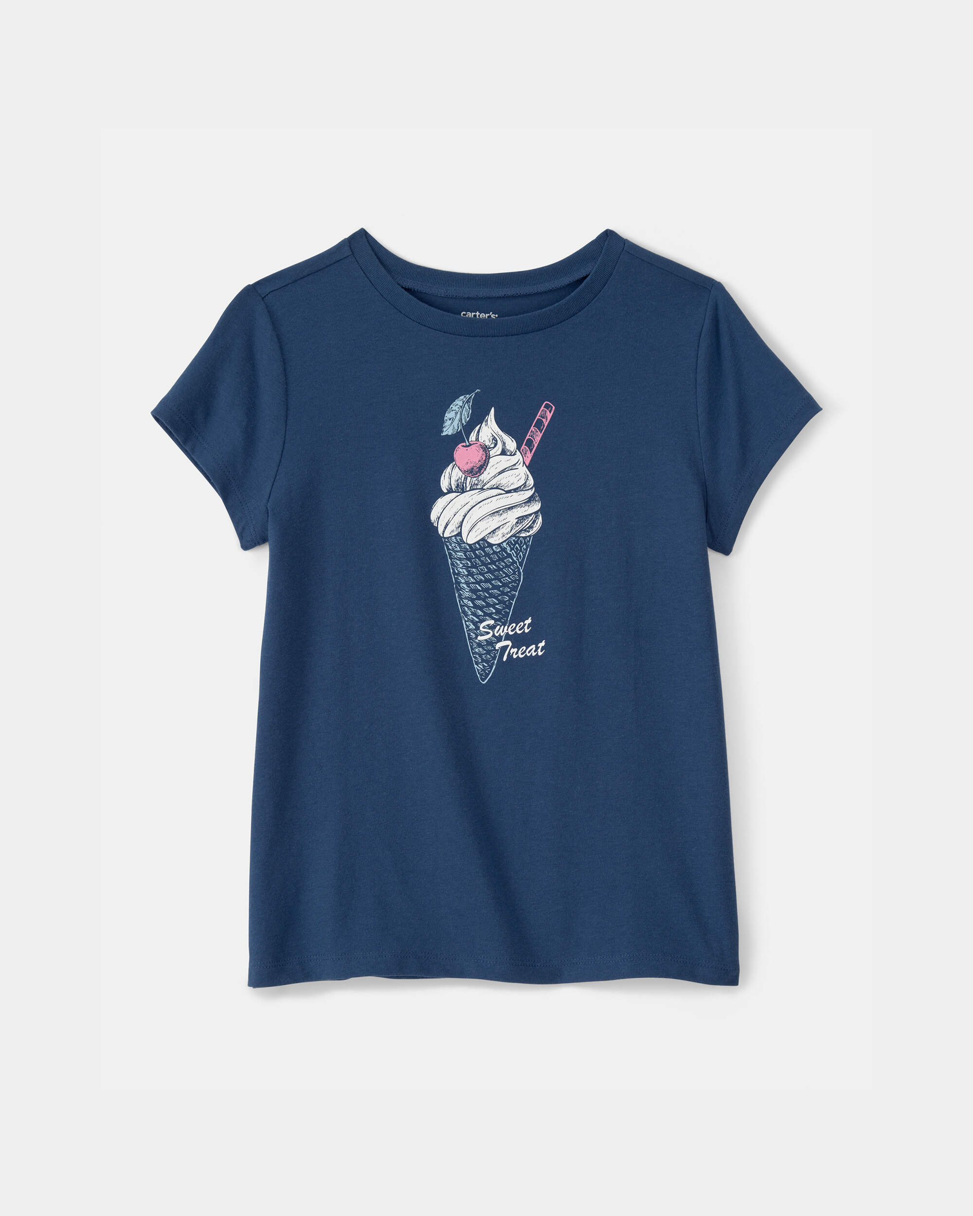 Girls Ice Cream Graphic Tee - Blue