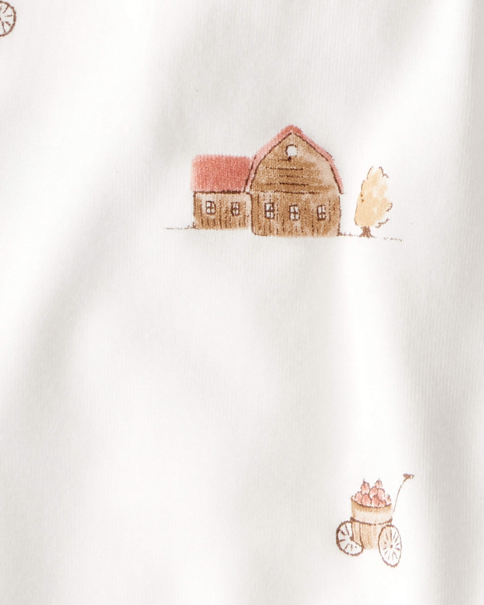 Baby Barn Print PurelySoft Pull-On Pants - Brown/White