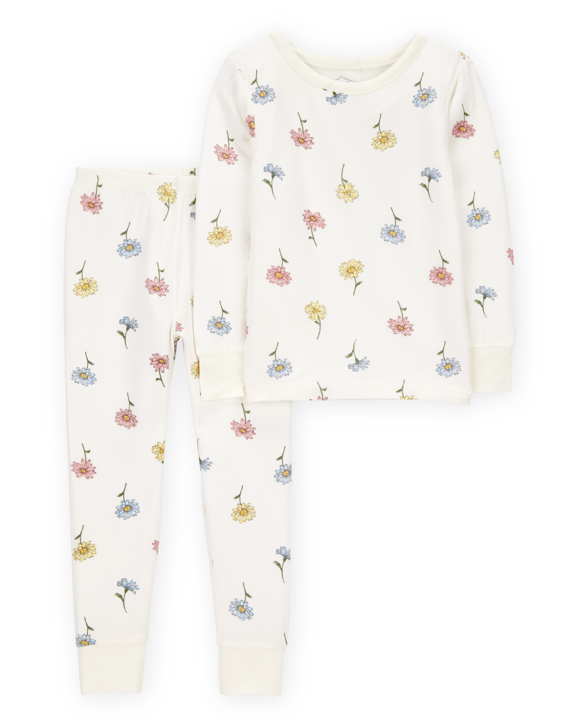 Toddler Floral Print PurelySoft 2-Piece Pyjamas - Ivory