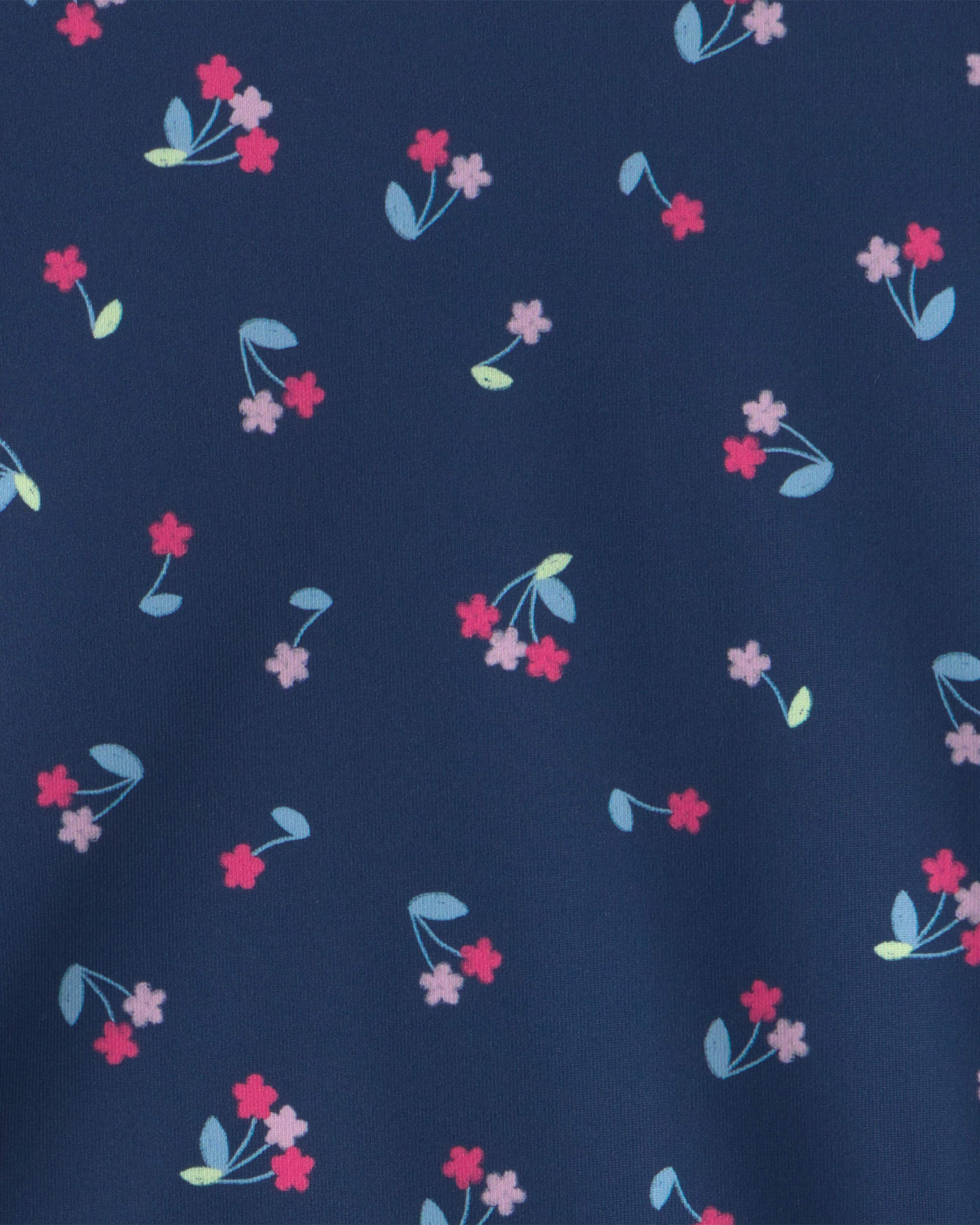 Girls Floral Active Tank Top - Navy